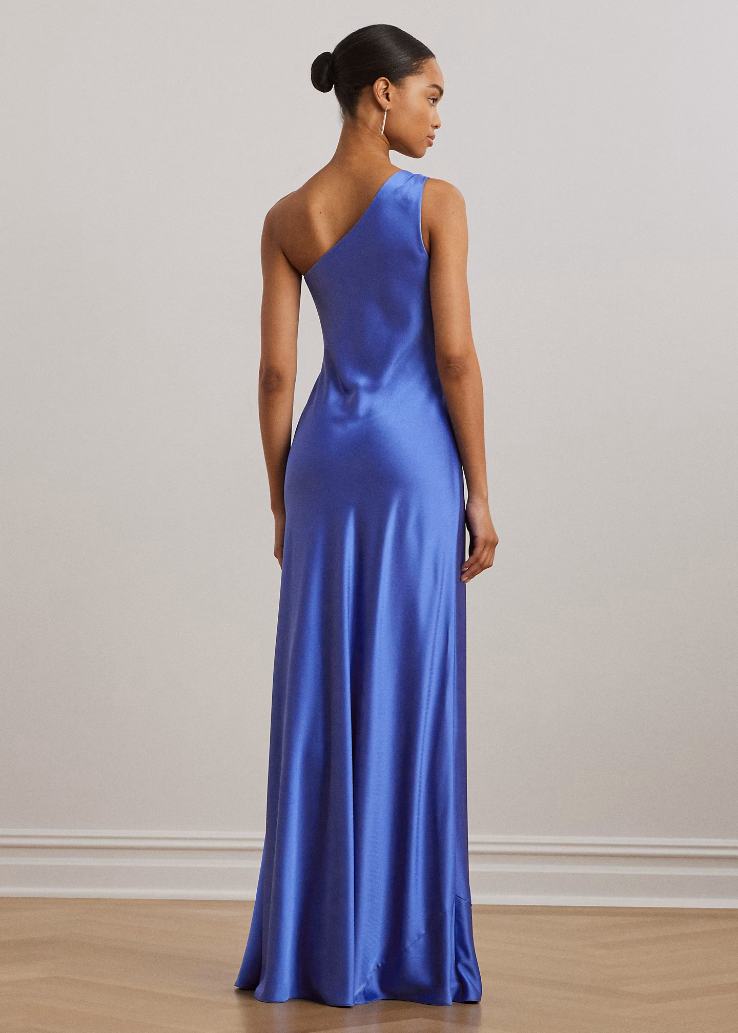 Einschultriges Abendkleid aus Charmeuse - RALPH LAUREN OUTLET