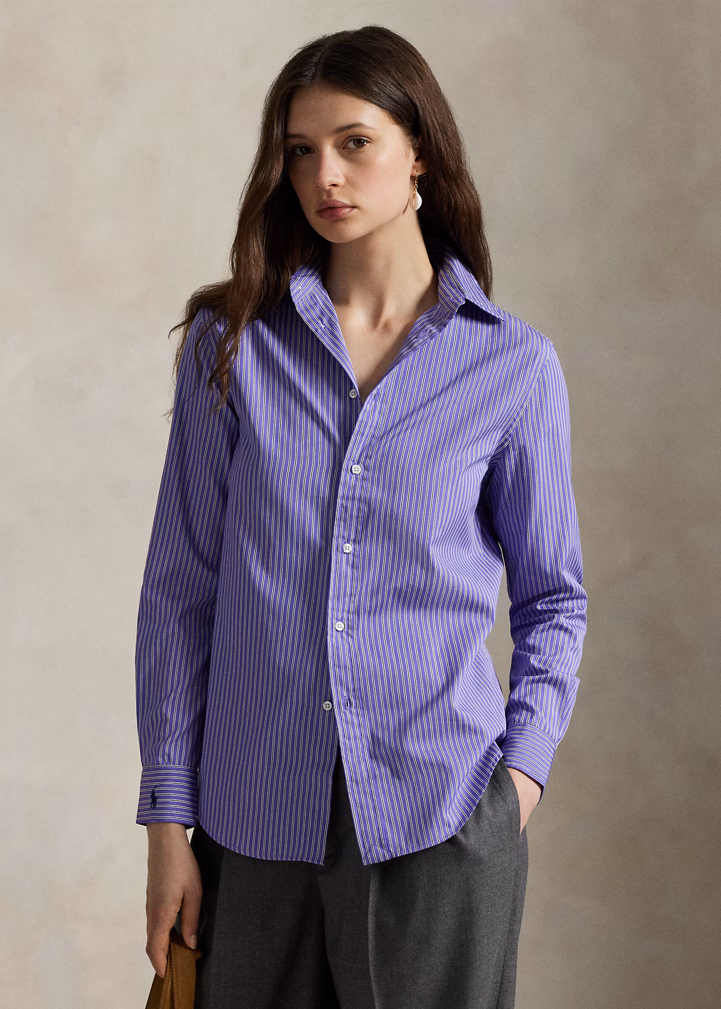 Classic-Fit Baumwollhemd mit Streifen - RALPH LAUREN OUTLET