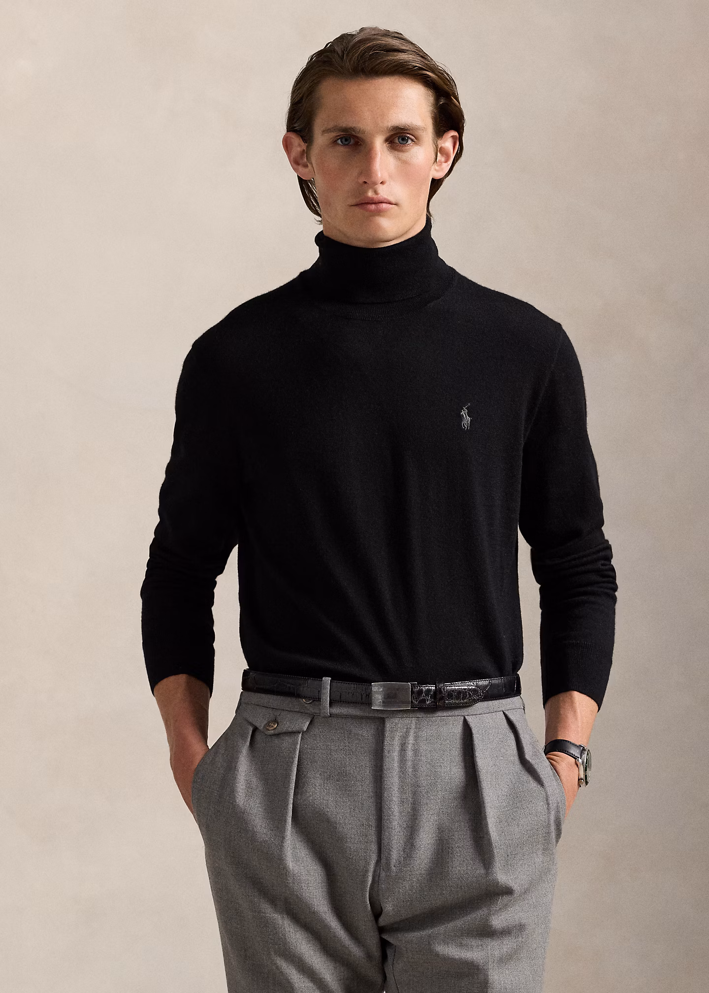 Waschbarer Rollkragenpullover aus Wolle - RALPH LAUREN OUTLET