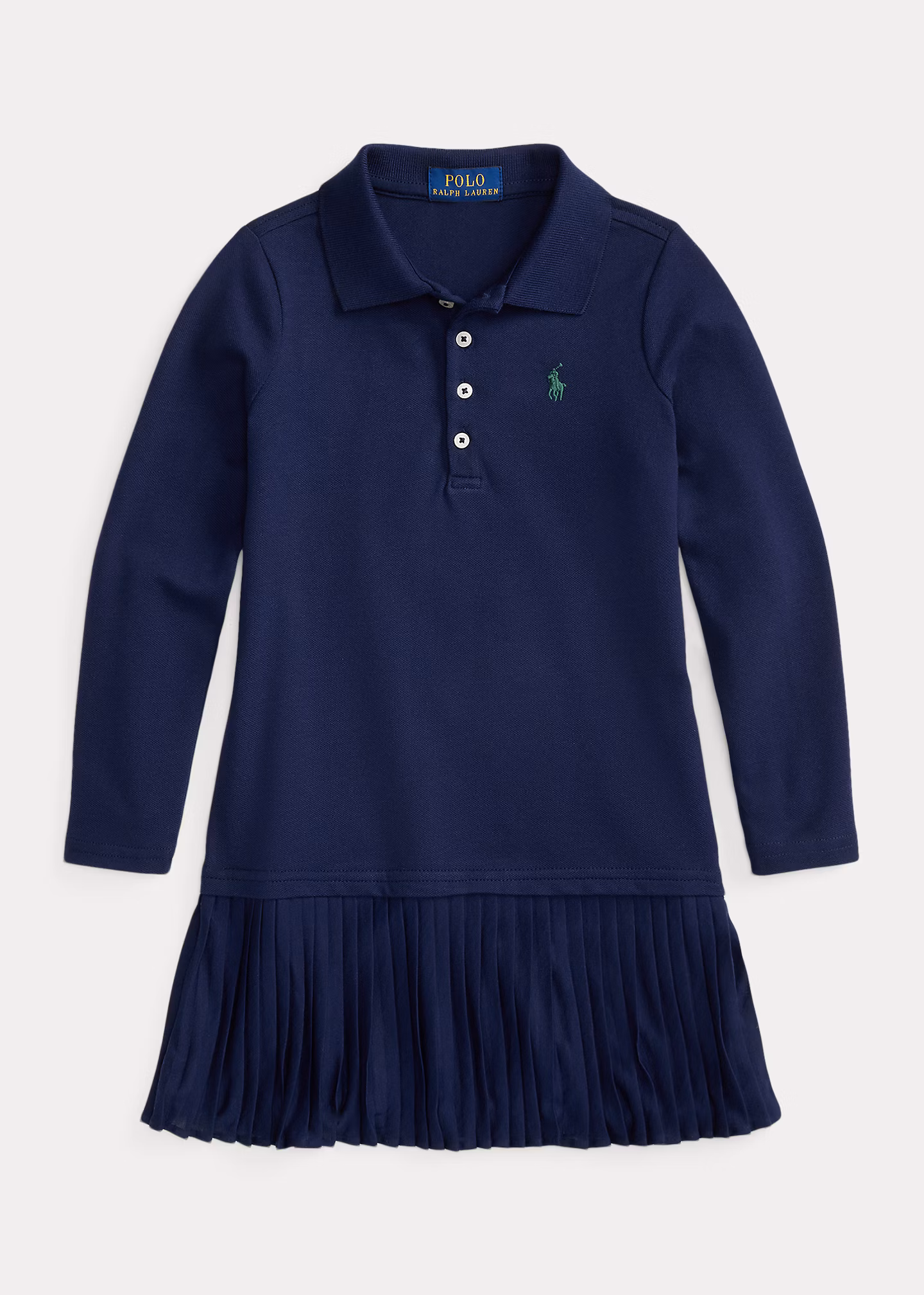 Polo-Faltenkleid aus Stretchpiqué - RALPH LAUREN OUTLET