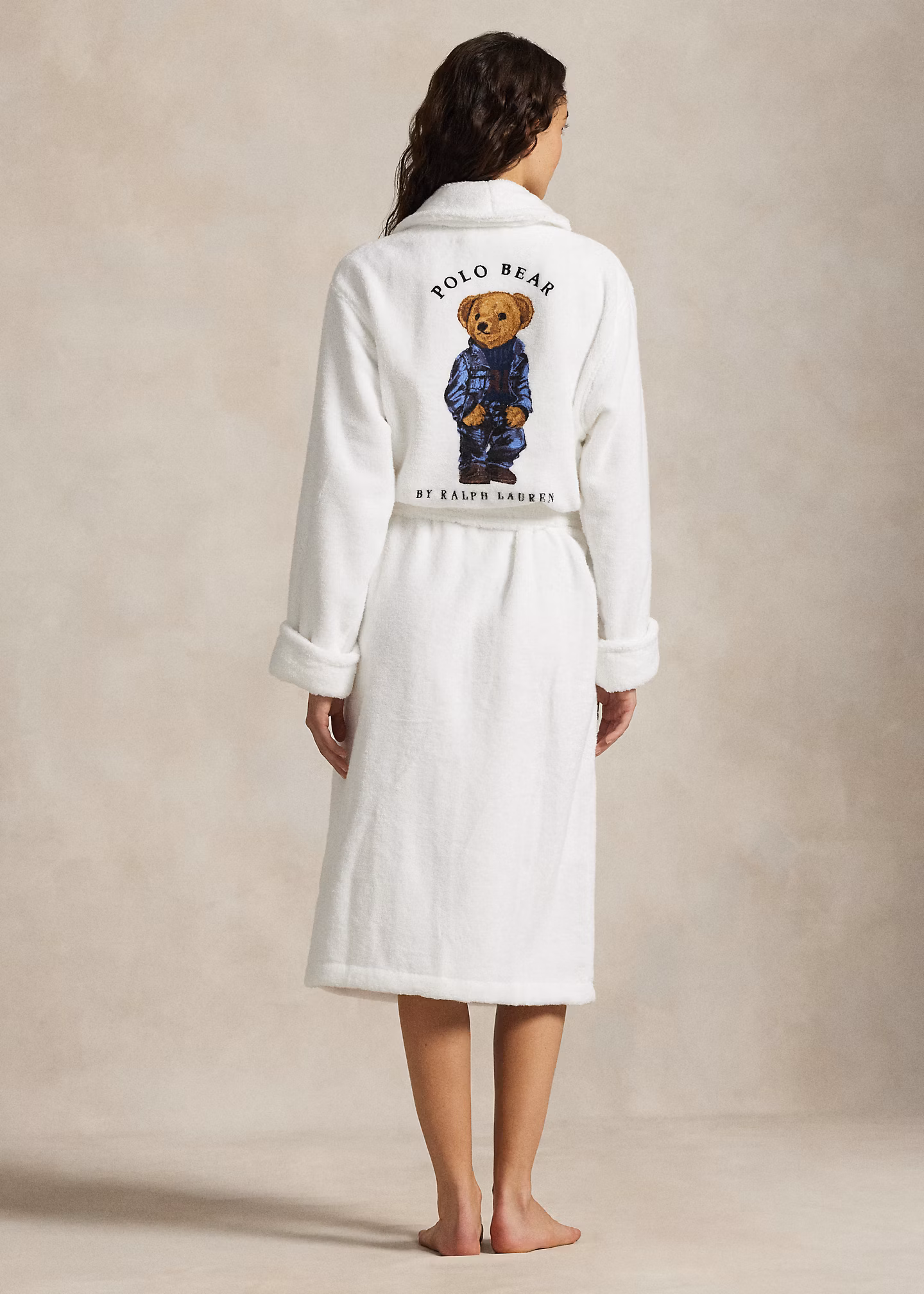 Baumwollbademantel mit Polo Bear - RALPH LAUREN OUTLET