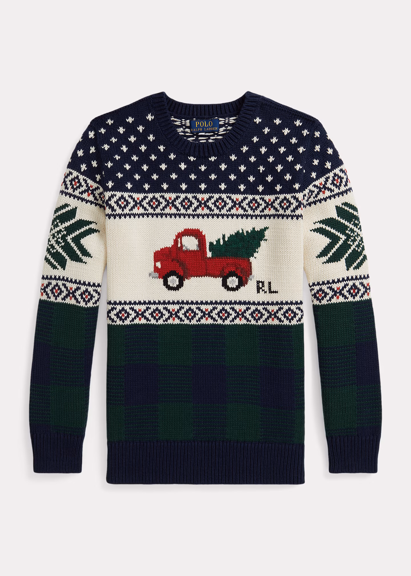 Baumwollpullover mit Truck-Intarsie - RALPH LAUREN OUTLET