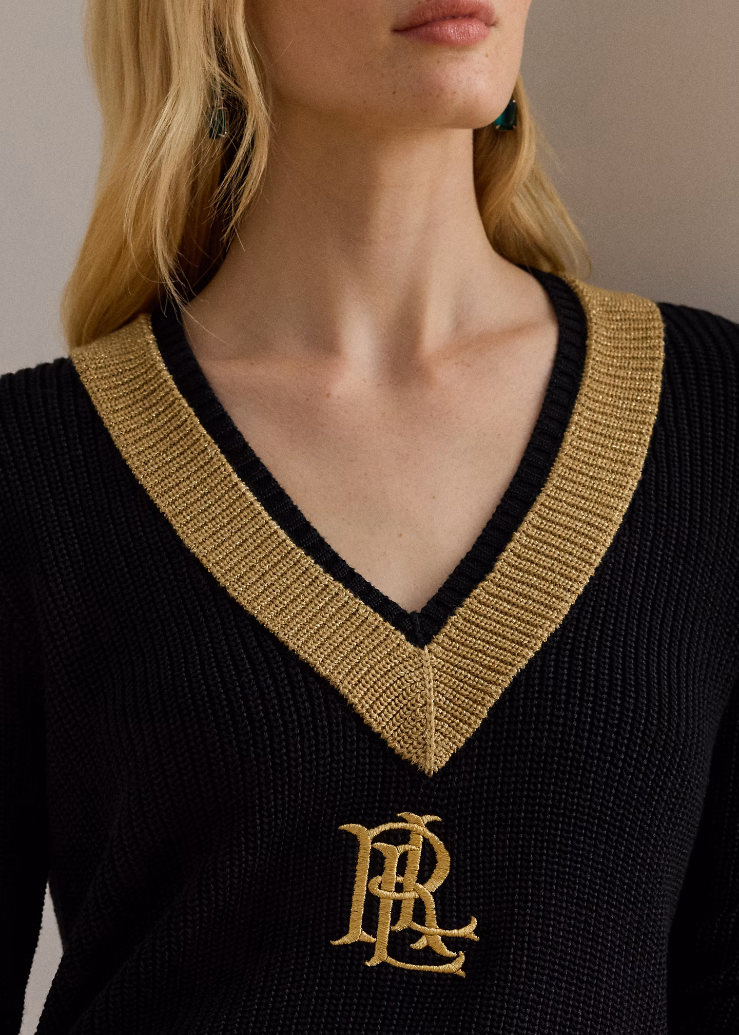 Cricketpullover mit Metallic-Besatz - RALPH LAUREN OUTLET