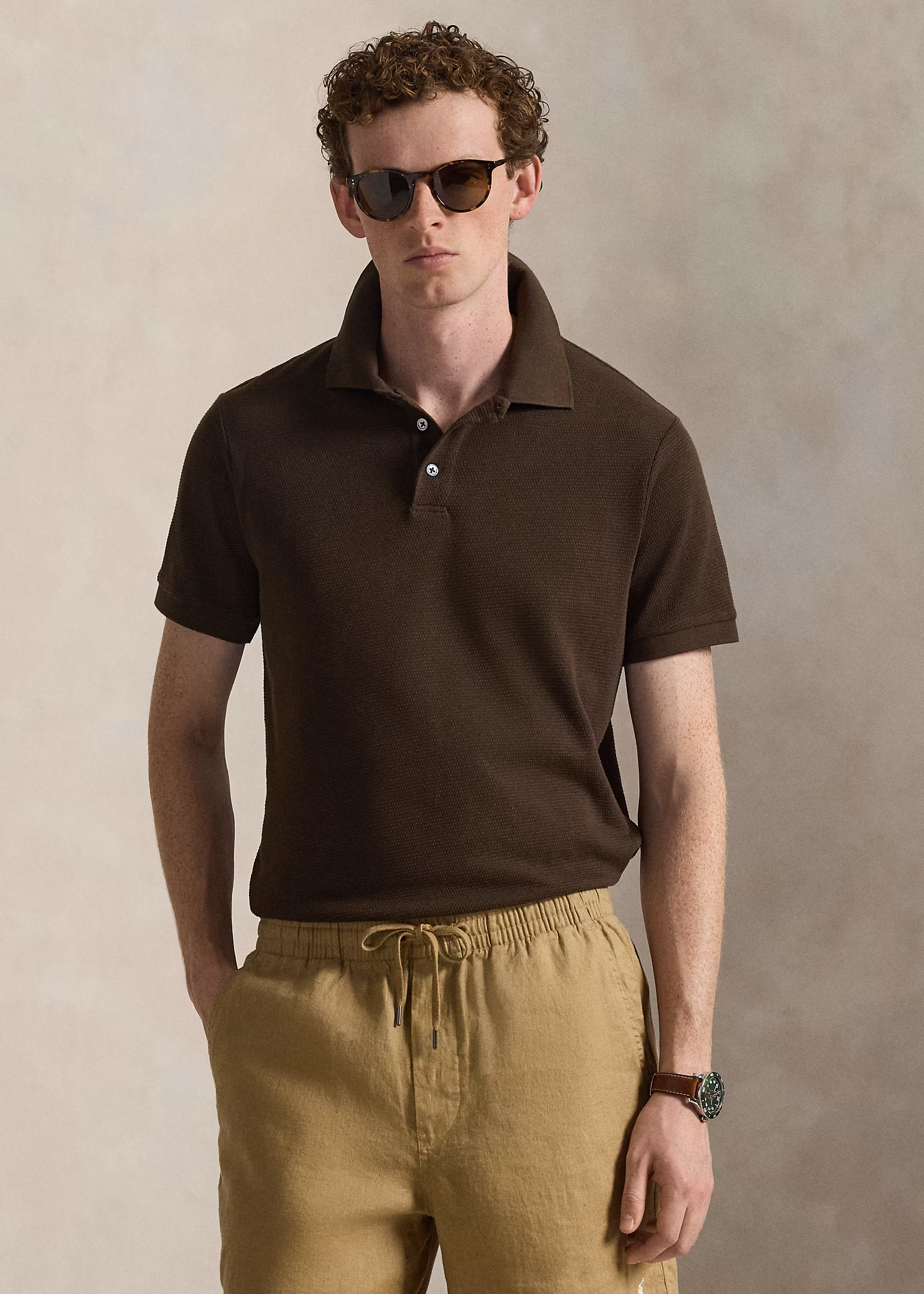 Standard-Fit Poloshirt mit Struktur - RALPH LAUREN OUTLET