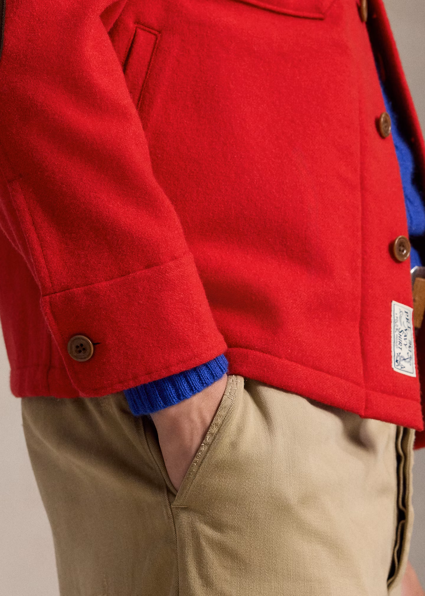 Twill-Hemdjacke mit Wildlederaufnäher - RALPH LAUREN OUTLET