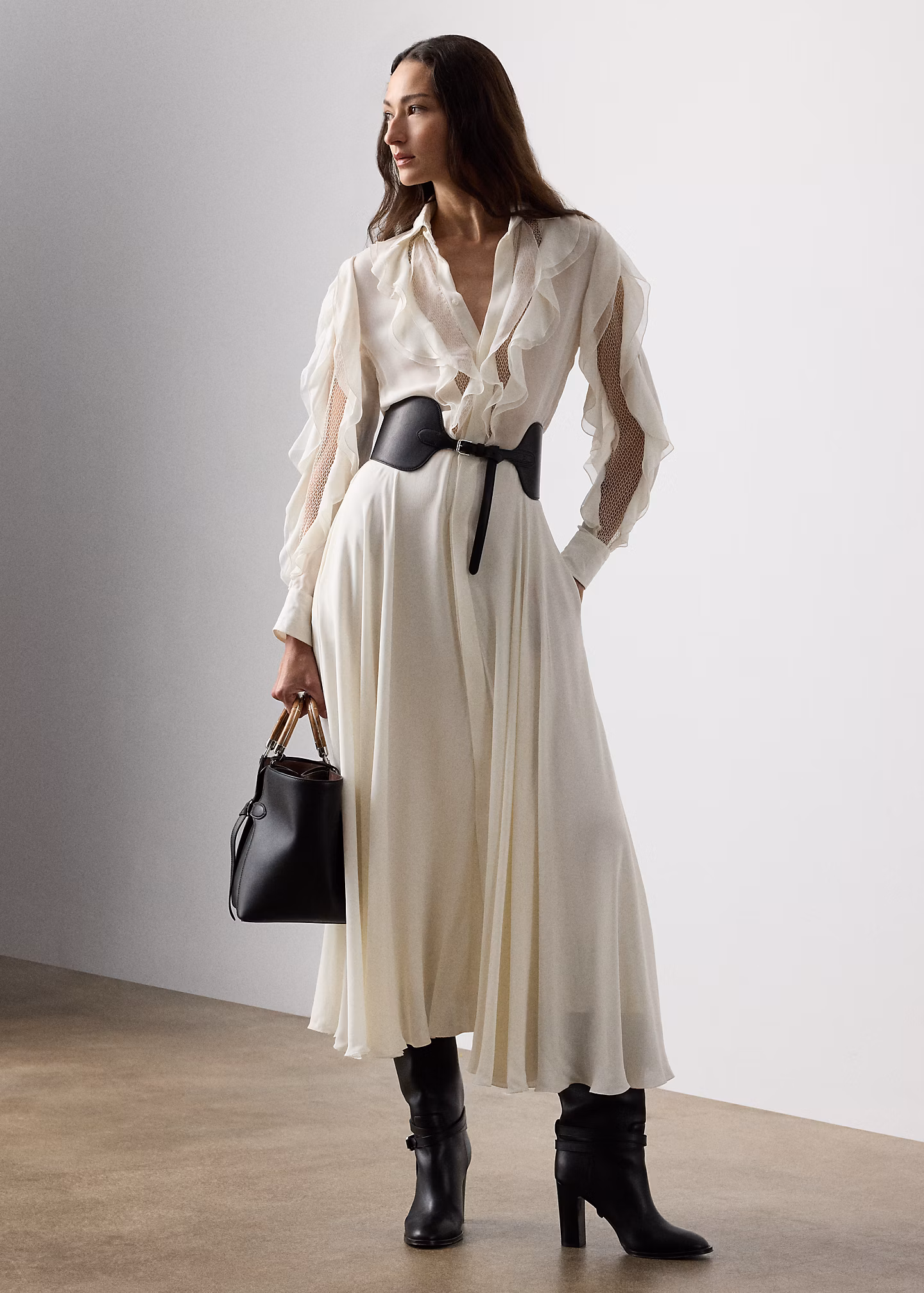 Tageskleid Melony aus Seidengeorgette - RALPH LAUREN OUTLET