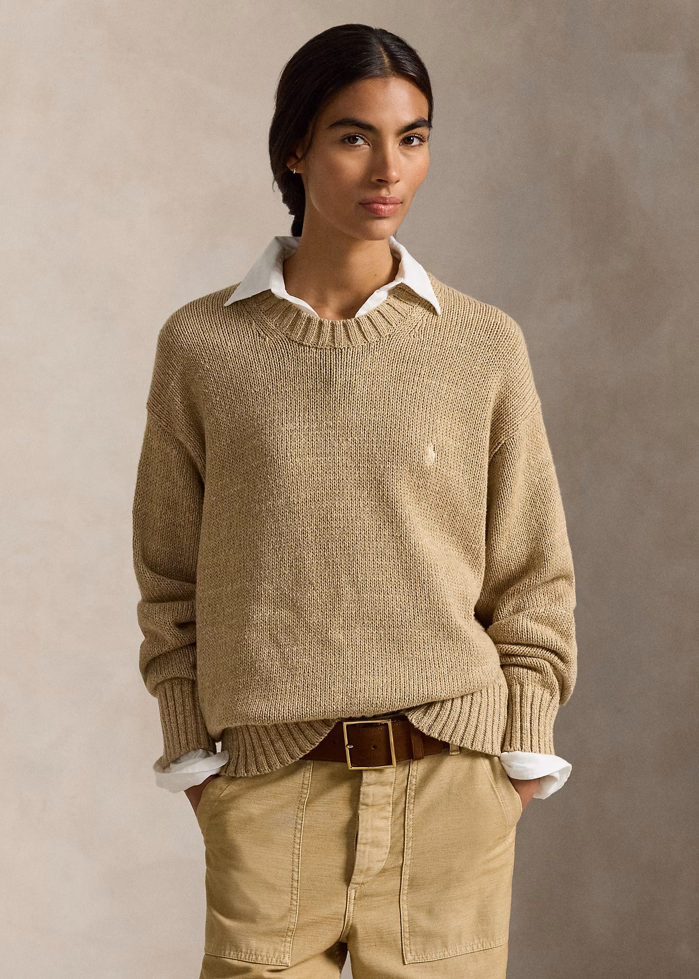 Rundhalspullover mit Flagge und Logo - RALPH LAUREN OUTLET