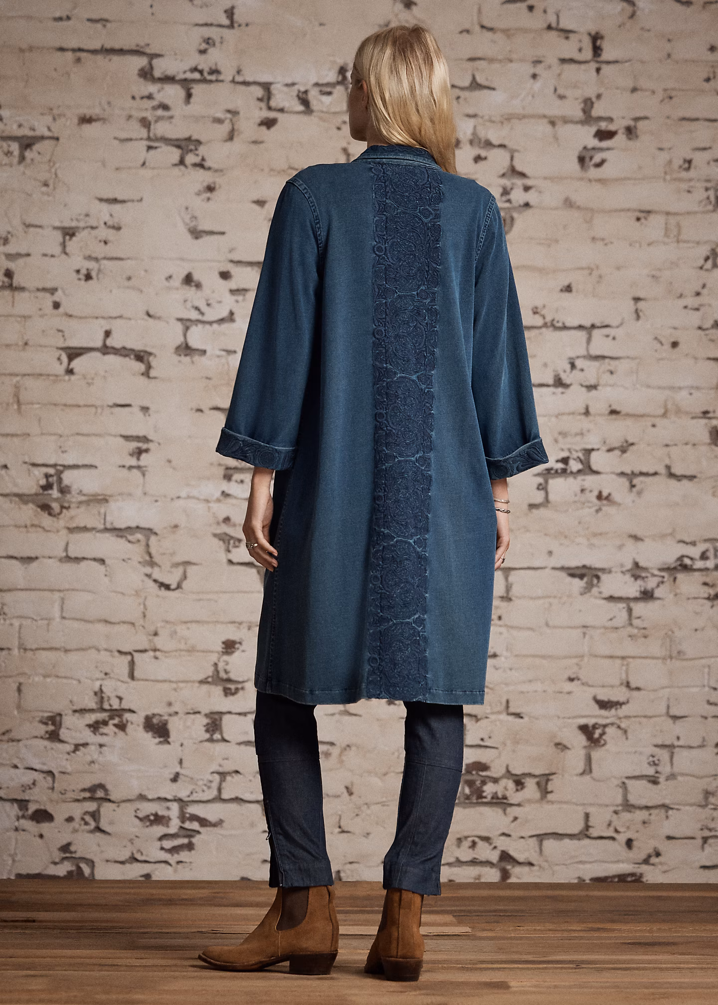 Bestickter Staubmantel aus Jersey - RALPH LAUREN OUTLET