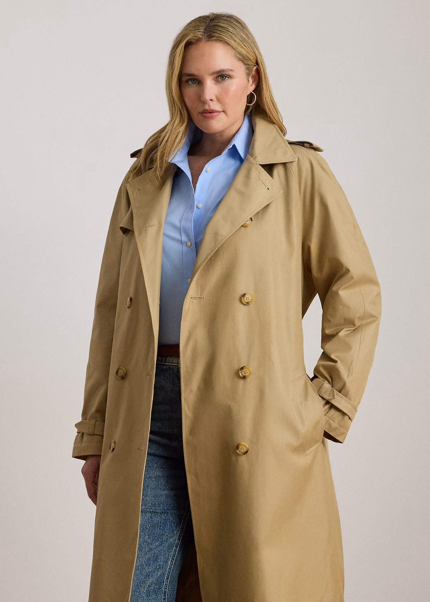 Zweireihiger Trenchcoat mit Gürtel - RALPH LAUREN OUTLET