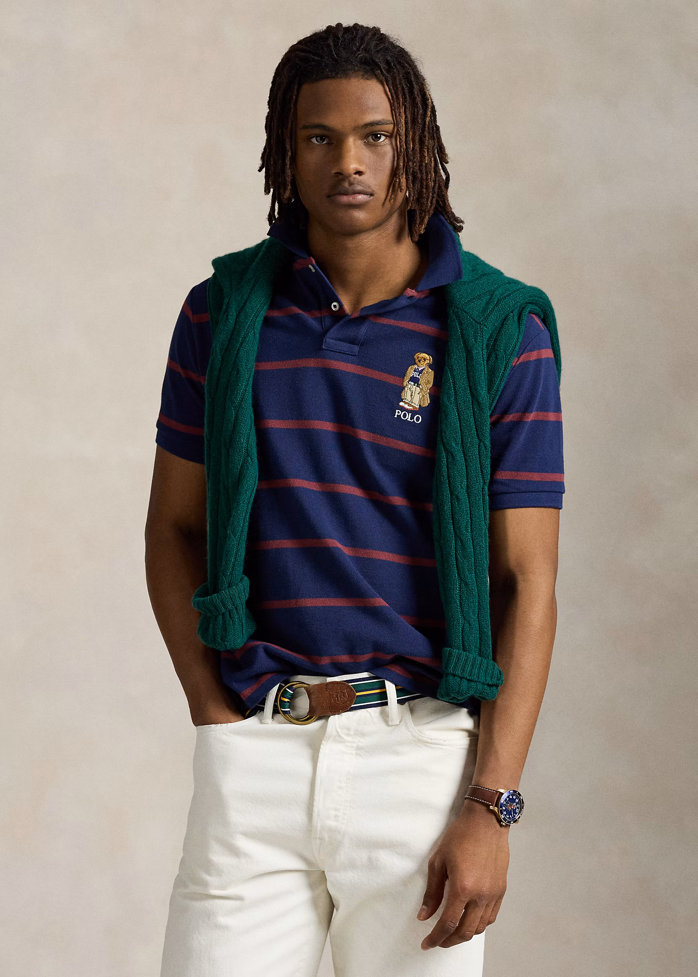 Custom-Slim-Fit Poloshirt mit Polo Bear - RALPH LAUREN OUTLET