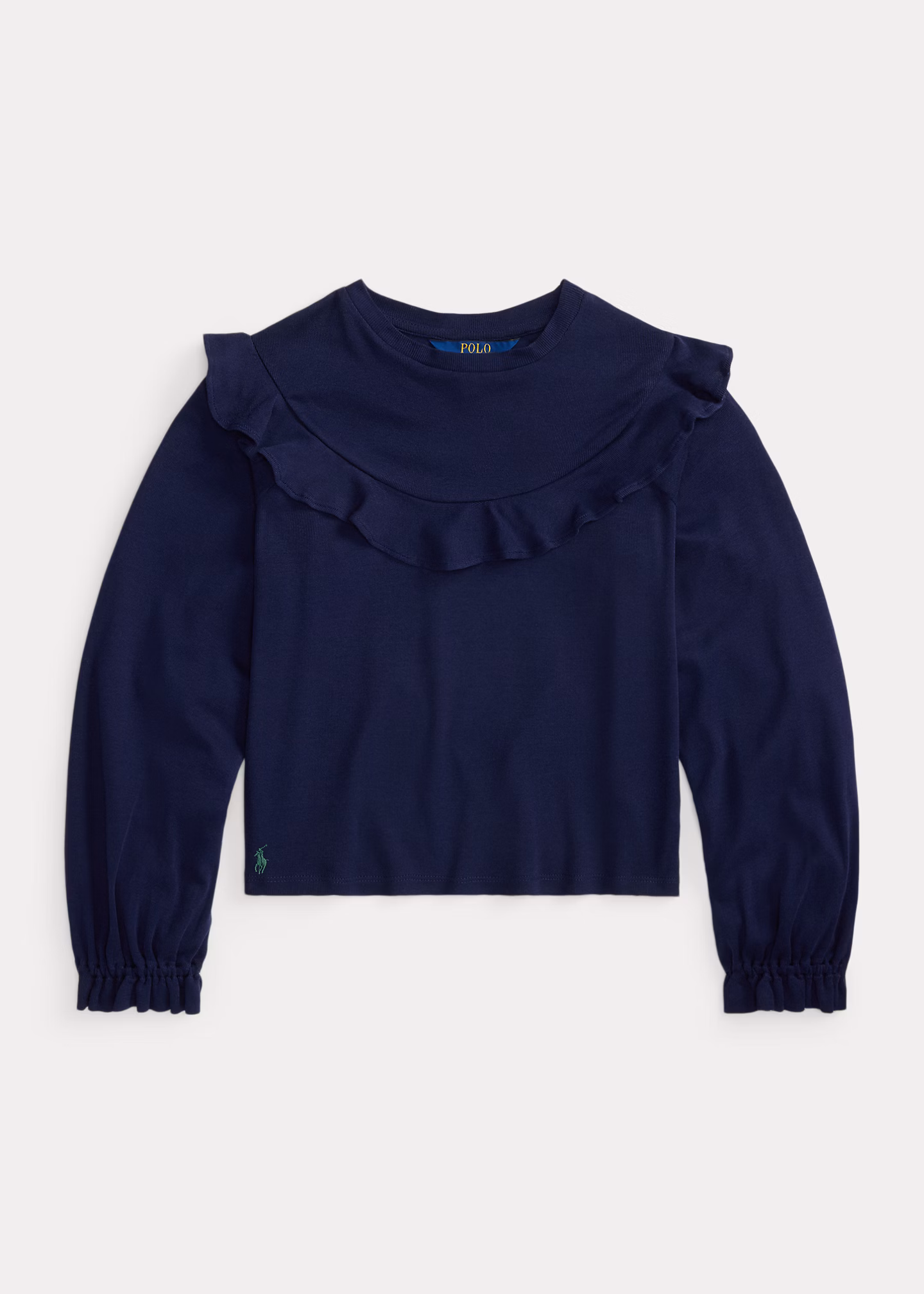 Baumwoll-Modal-Oberteil mit Rüschen - RALPH LAUREN OUTLET