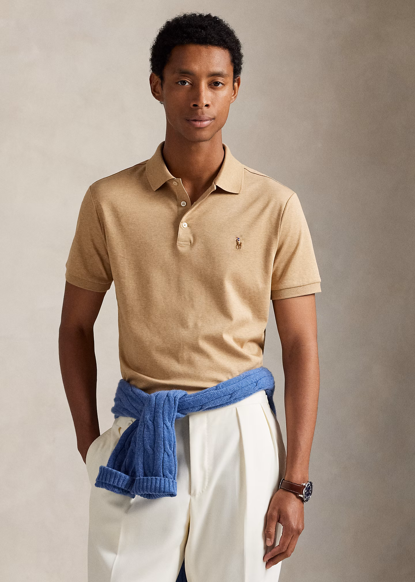 Custom-Slim-Fit Baumwoll-Poloshirt - RALPH LAUREN OUTLET