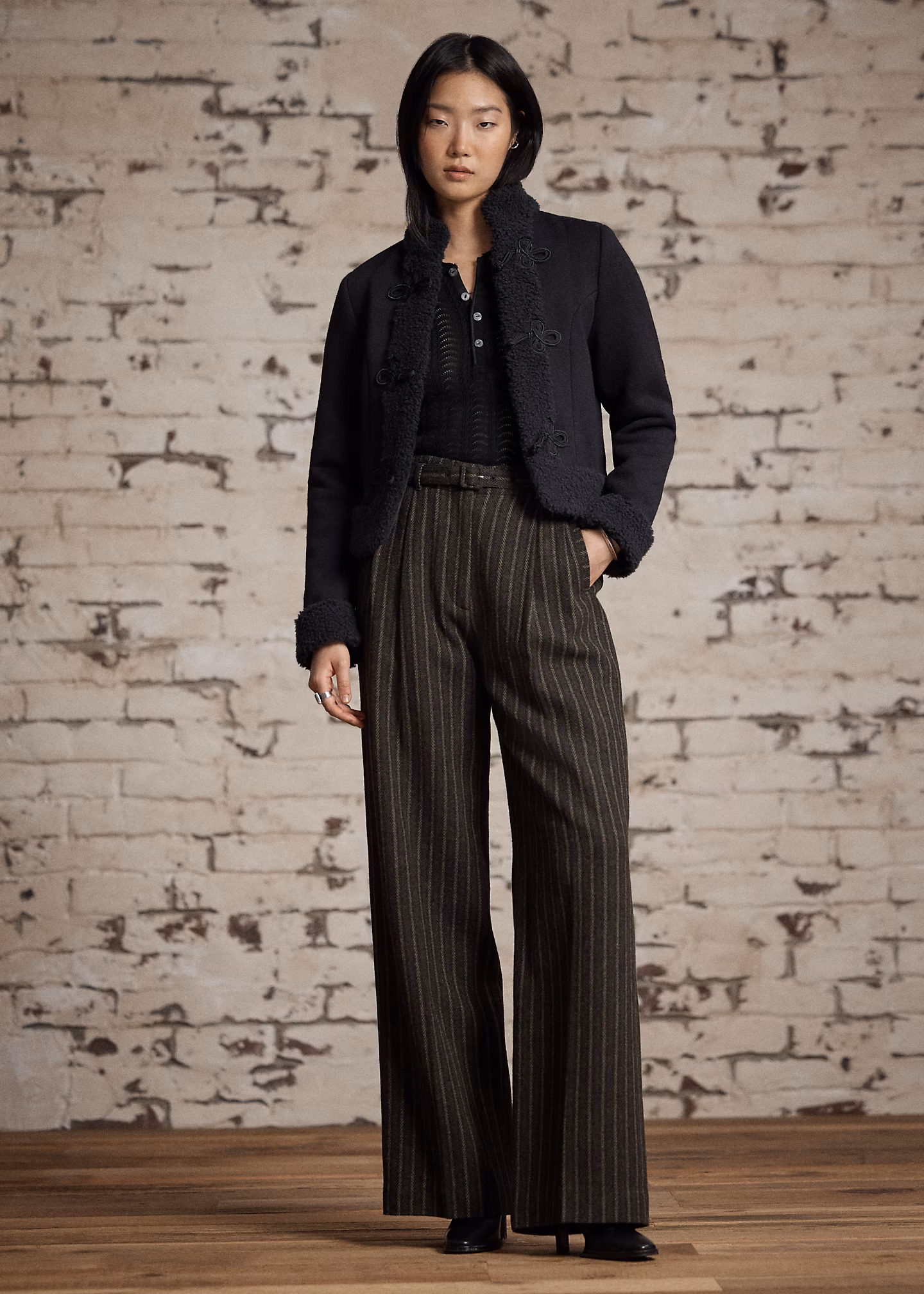 Gestreifte Woll-Baumwollhose - RALPH LAUREN OUTLET