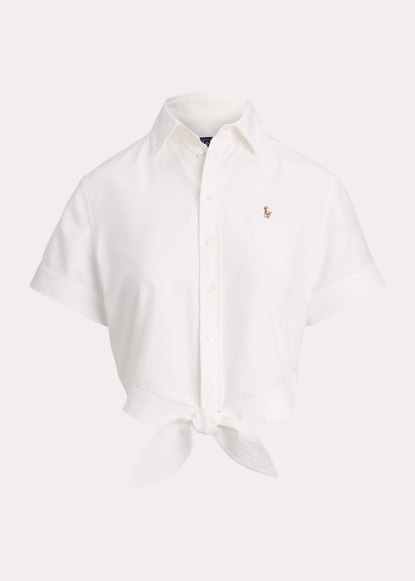 Verkürztes Oxfordhemd mit Schnürdetail - RALPH LAUREN OUTLET