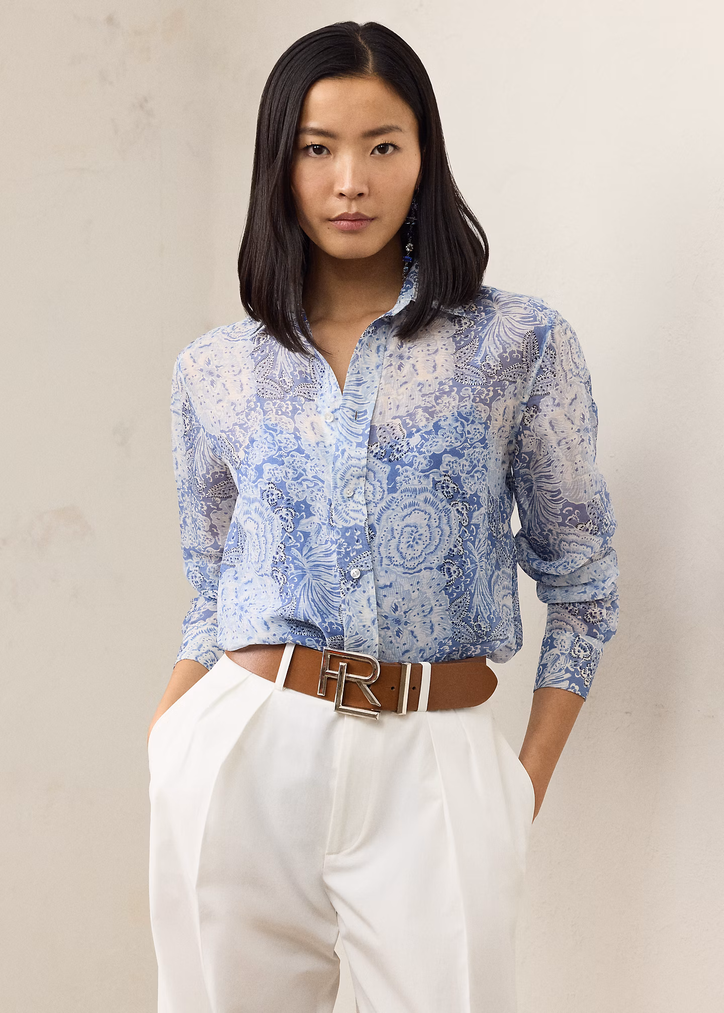 Gemustertes Relaxed-Fit Gaze-Hemd Adrien - RALPH LAUREN OUTLET