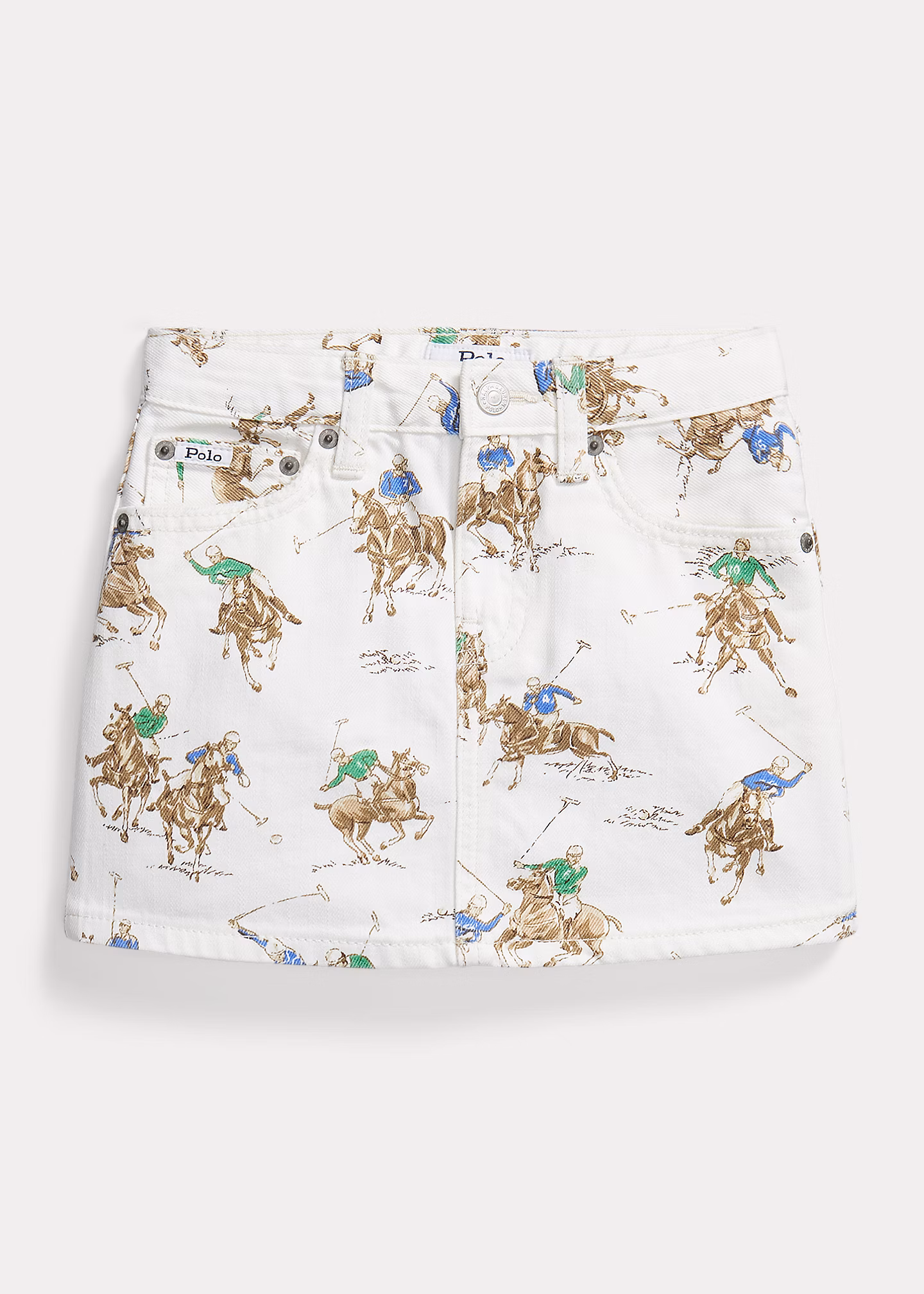 Baumwolldenim-Rock mit Reiter-Druck - RALPH LAUREN OUTLET