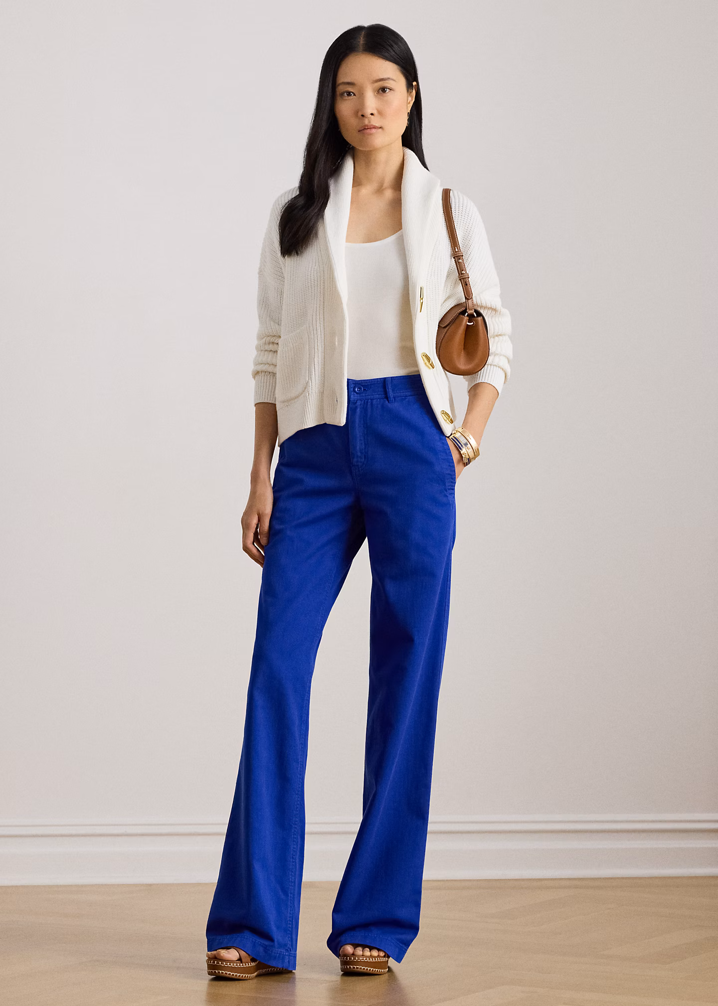 Baumwolltwillhose mit weitem Bein - RALPH LAUREN OUTLET