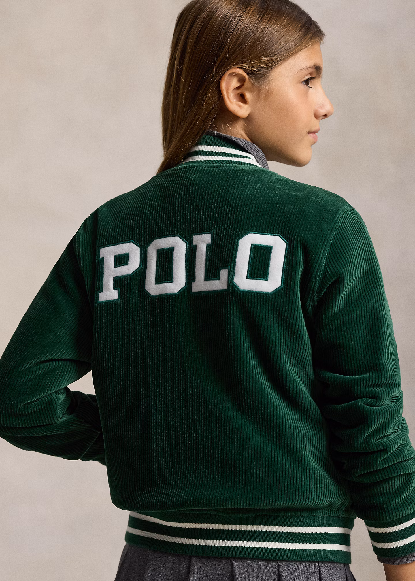 Velours-Baseballjacke mit Logo - RALPH LAUREN OUTLET