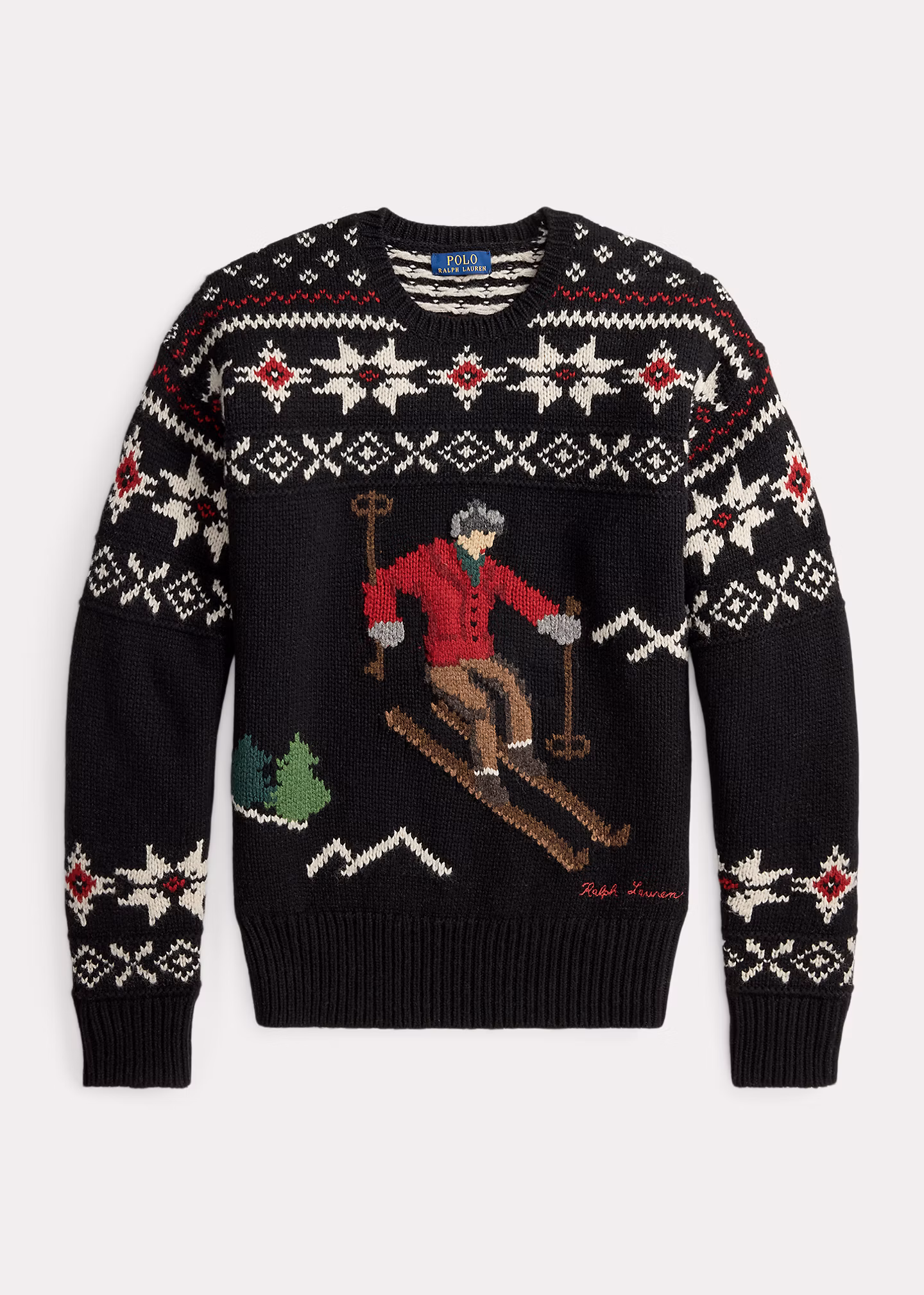 Wollpullover mit Skifahrergrafik - RALPH LAUREN OUTLET