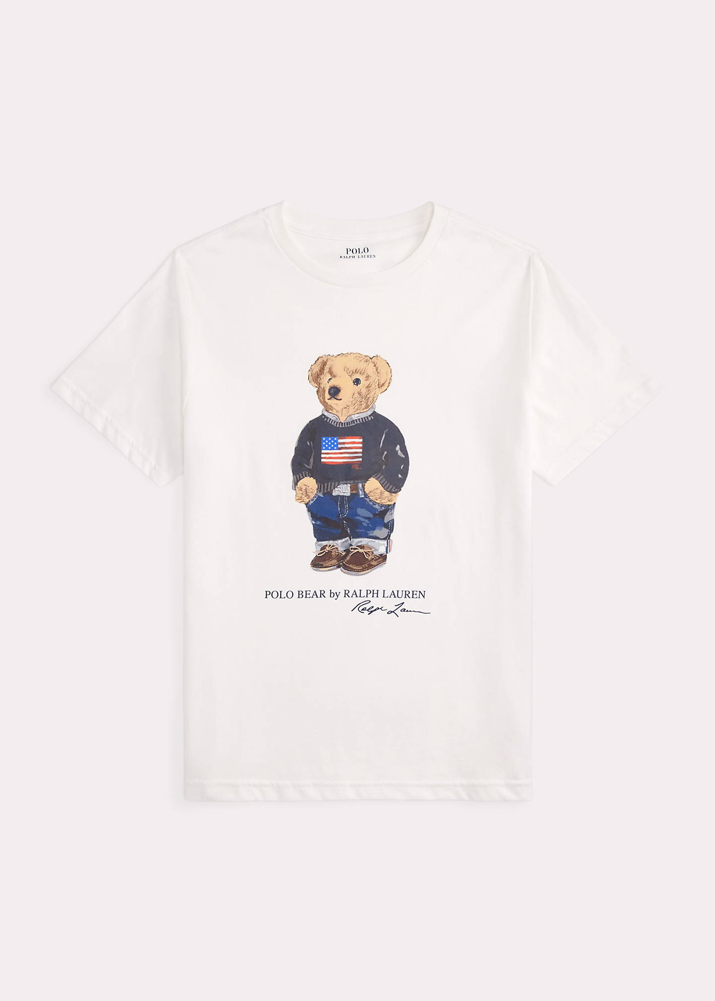 Baumwolljersey-T-Shirt mit Polo Bear - RALPH LAUREN OUTLET