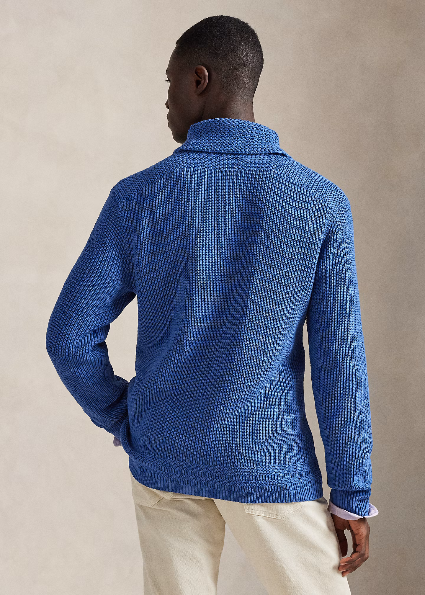 Baumwollstrickjacke mit Schalkragen - RALPH LAUREN OUTLET