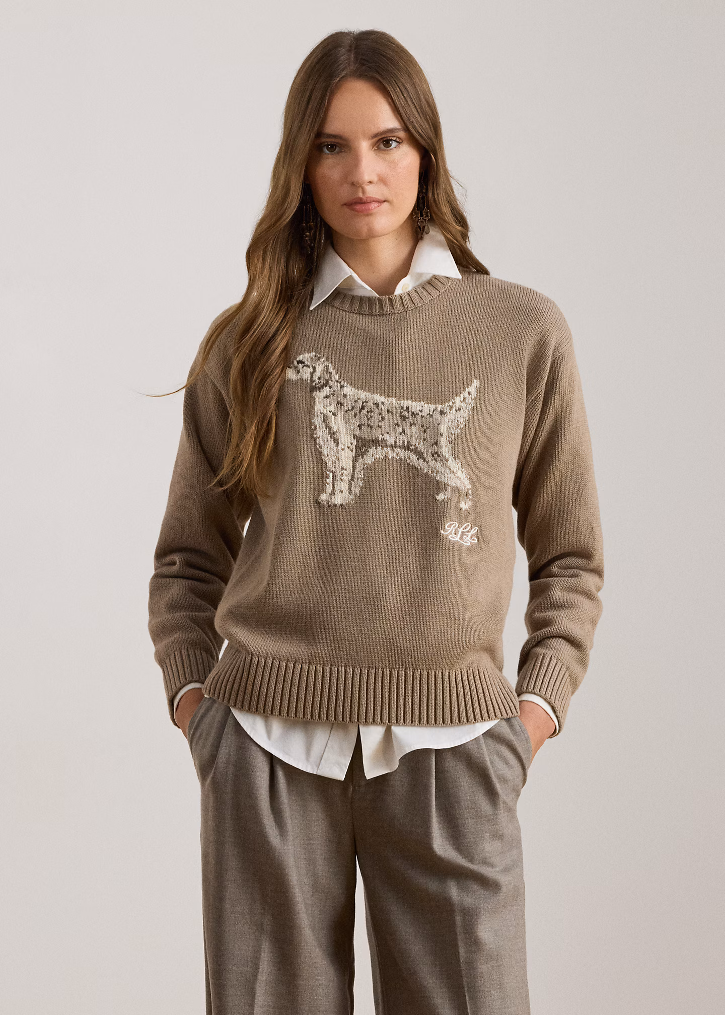 Strickpullover mit English Setter - RALPH LAUREN OUTLET