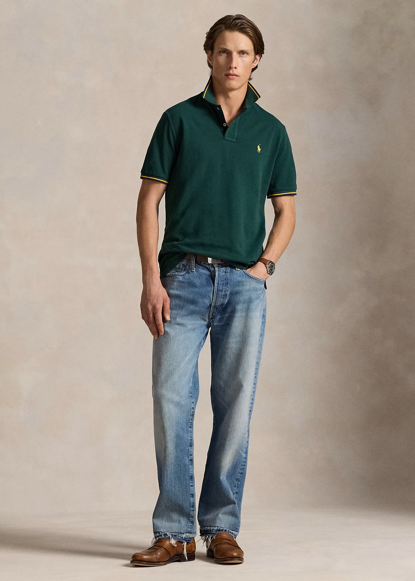 Custom-Slim-Fit Piqué-Poloshirt - RALPH LAUREN OUTLET