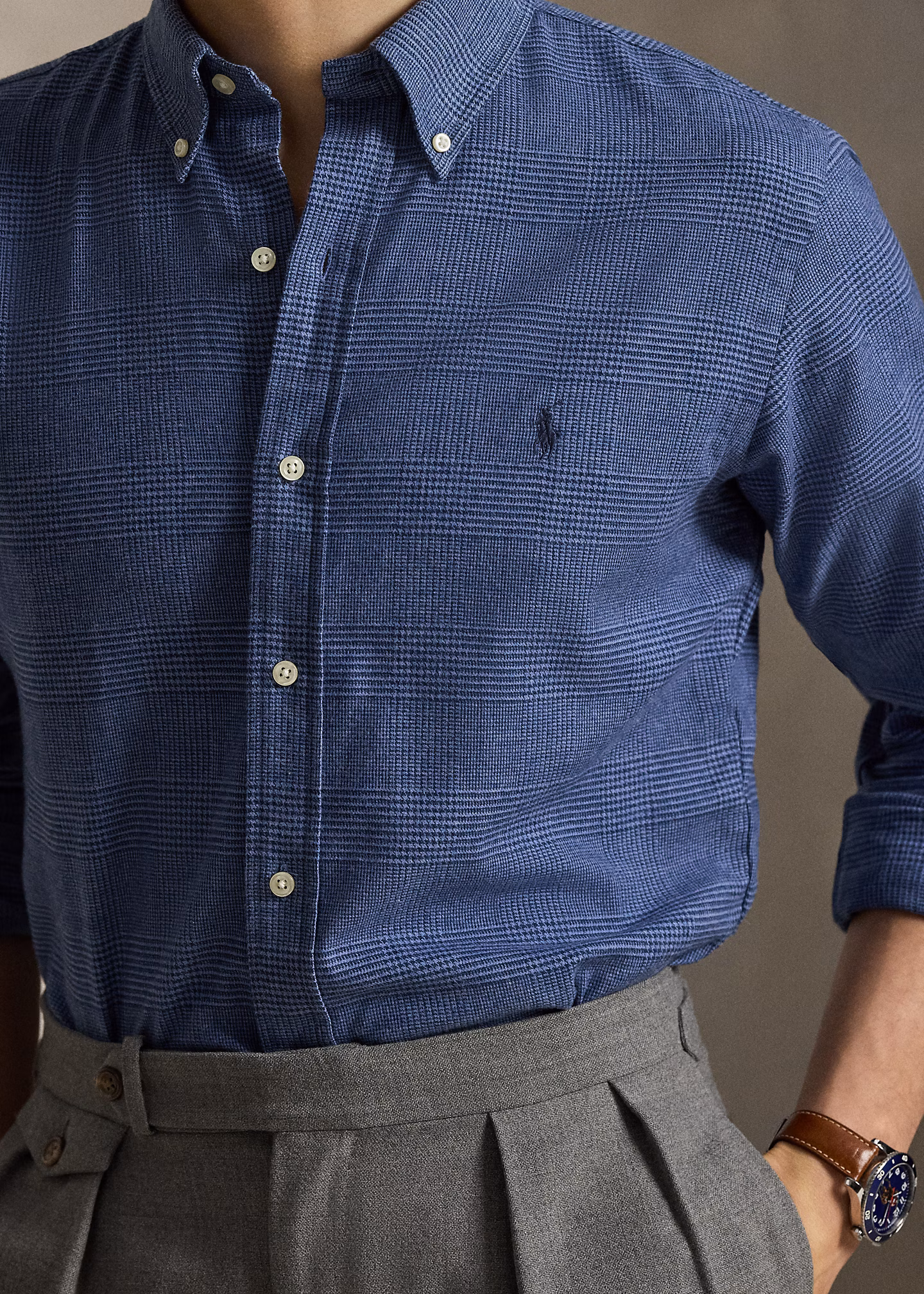 Custom-Fit Karo-Funktionshemd aus Twill - RALPH LAUREN OUTLET