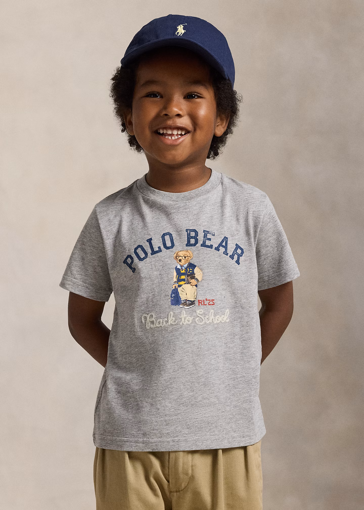 Baumwolljersey-T-Shirt mit Polo Bear - RALPH LAUREN OUTLET