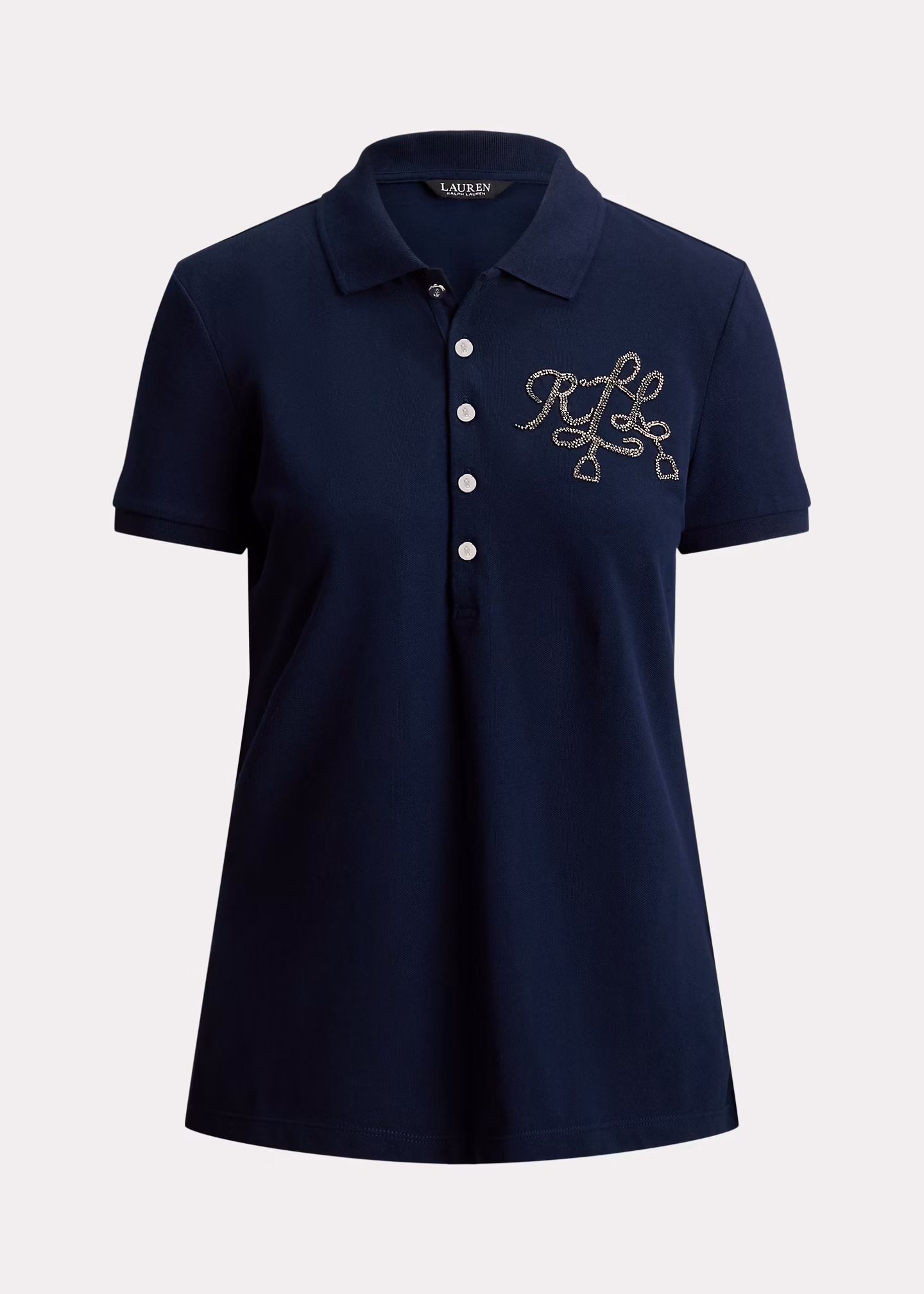 Baumwollpiqué-Poloshirt mit Perlenlogo - RALPH LAUREN OUTLET