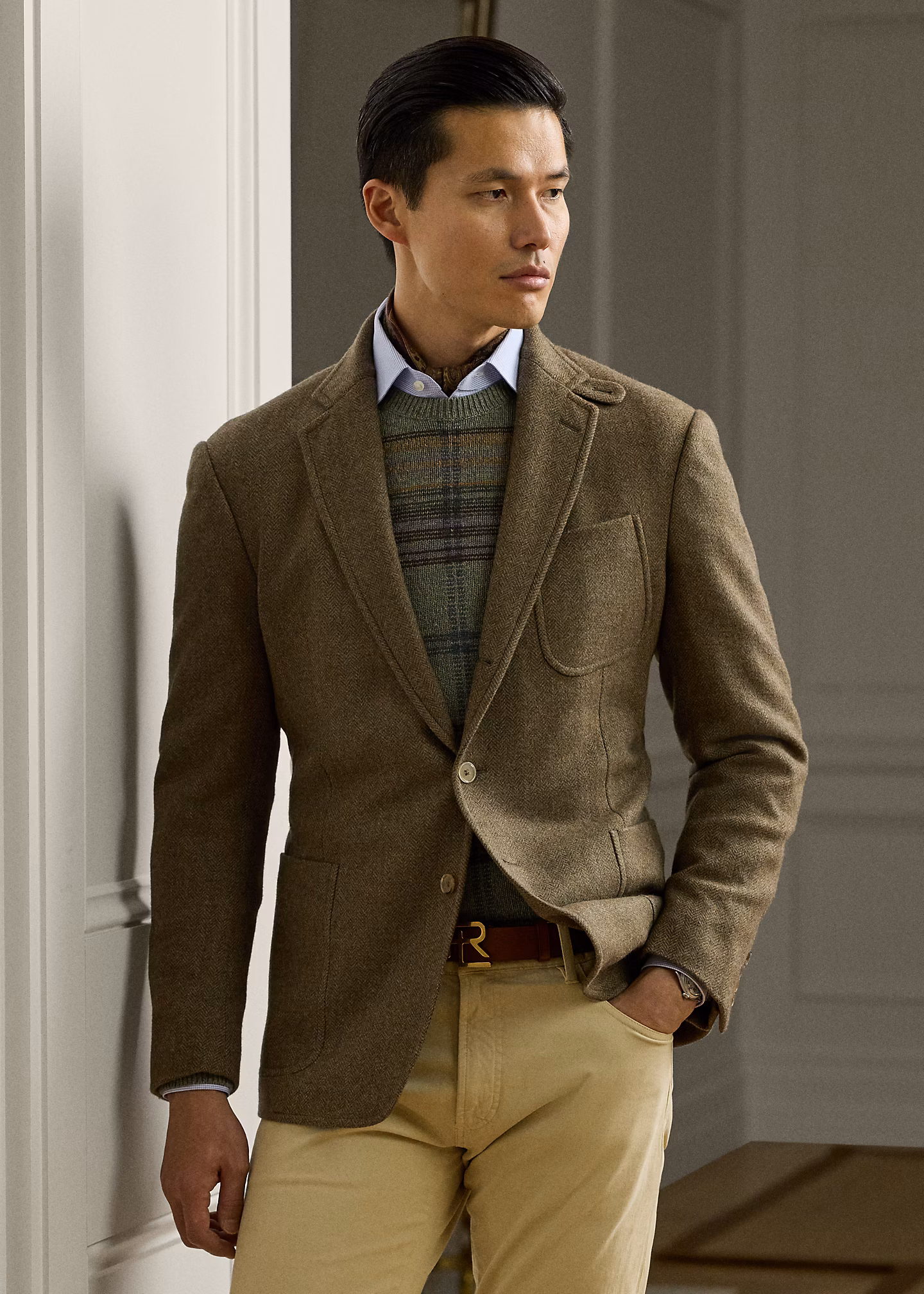 Handgeschneiderte Fischgratjacke Kent - RALPH LAUREN OUTLET