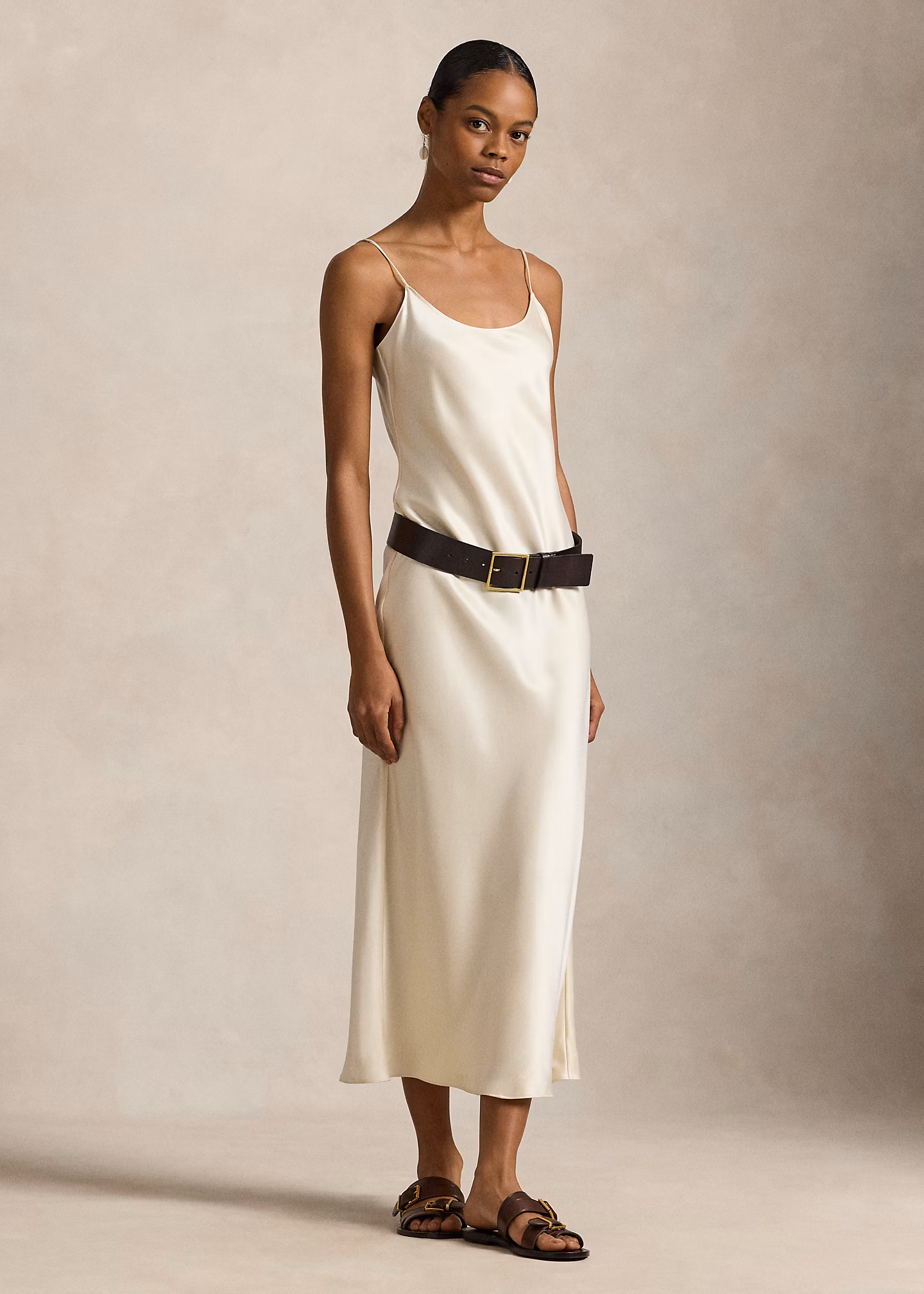 Trägerkleid aus Satin - RALPH LAUREN OUTLET