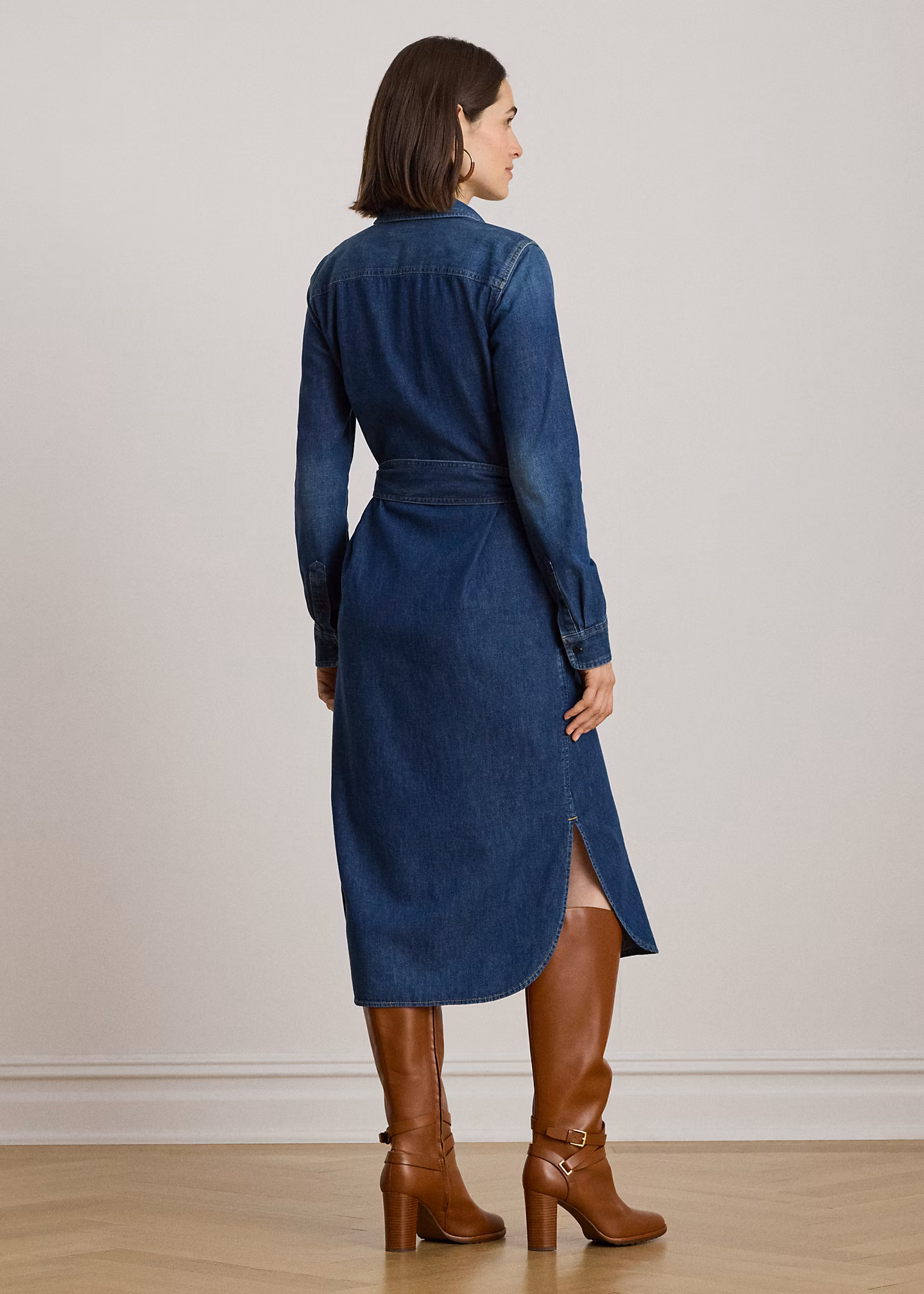 Denim-Hemdkleid mit Gürtel und Anhänger - RALPH LAUREN OUTLET