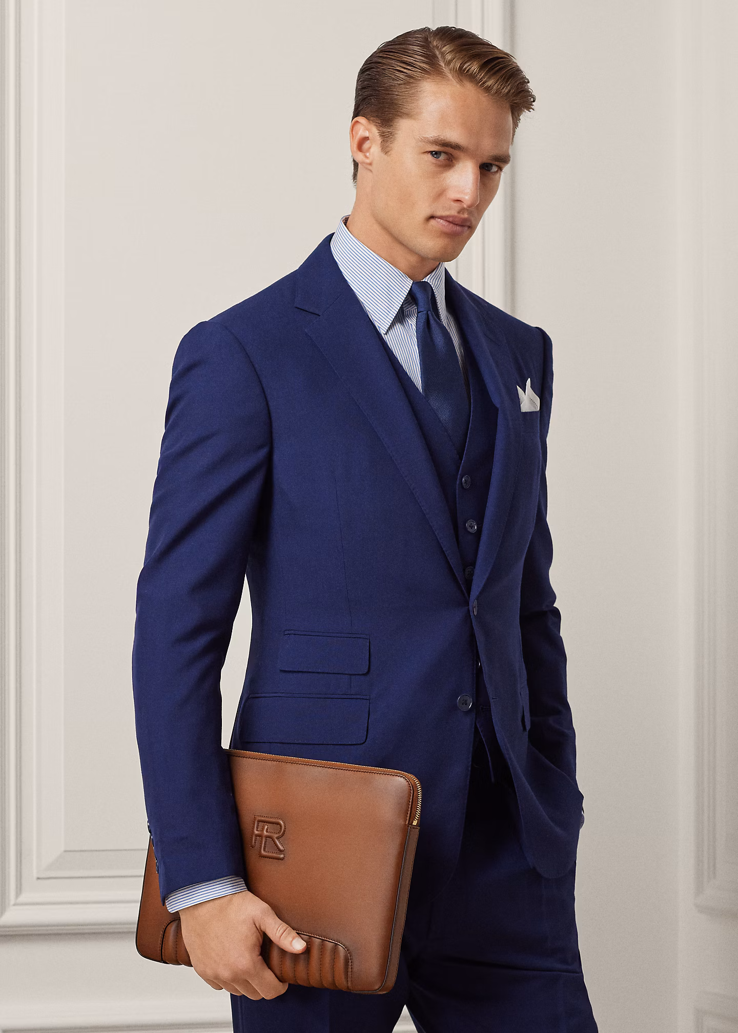 Techniktasche aus poliertem Kalbsleder - RALPH LAUREN OUTLET