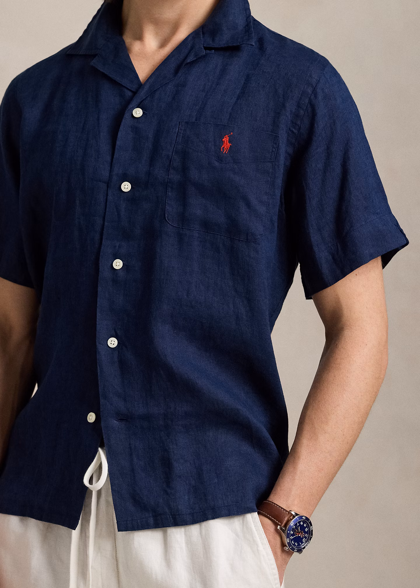 Classic-Fit Leinen-Kurzarmhemd - RALPH LAUREN OUTLET