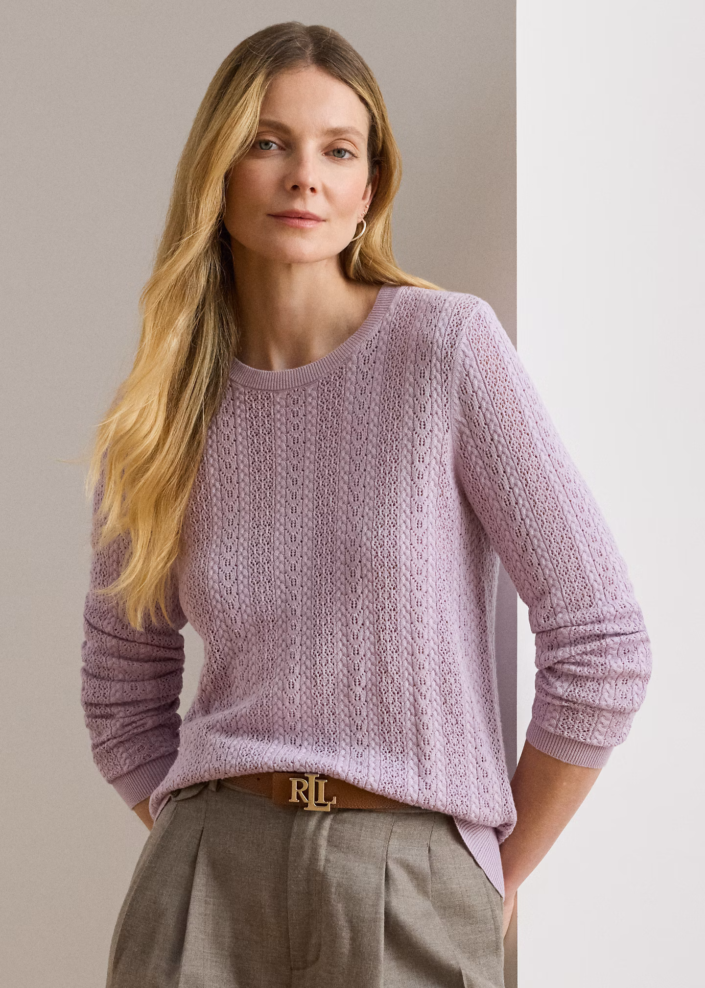 Strickpullover mit Lochmuster - RALPH LAUREN OUTLET
