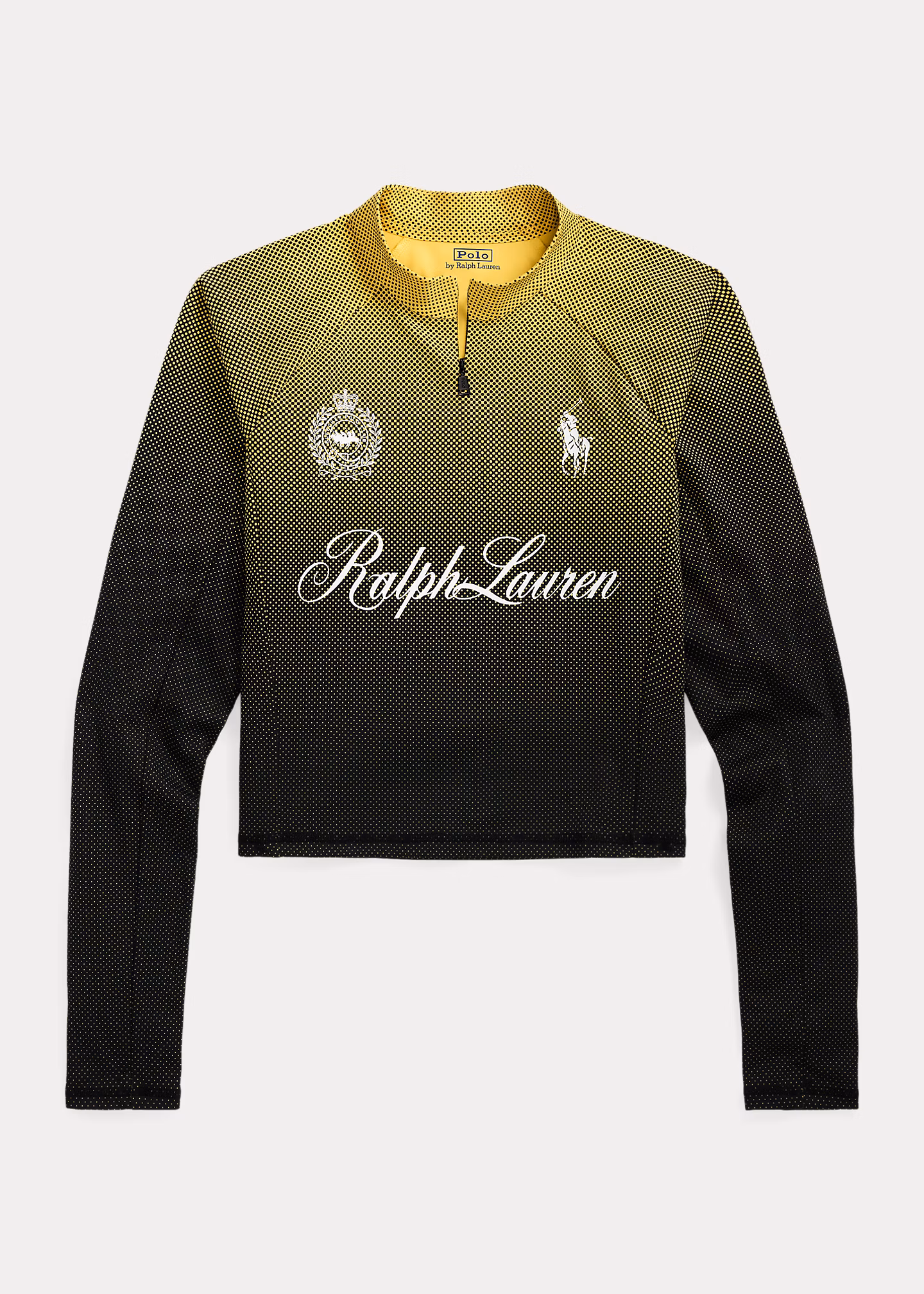 Kurzes Grafik-Shirt mit Reißverschluss - RALPH LAUREN OUTLET