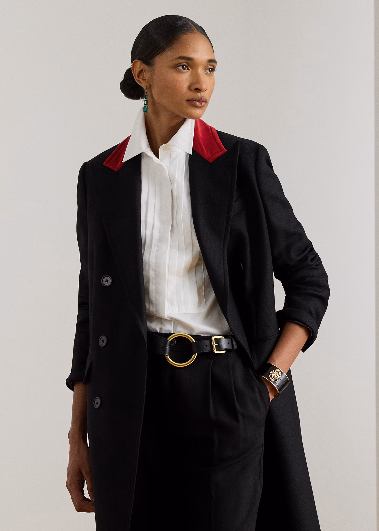 Zweifarbiger Mantel aus Trikotine - RALPH LAUREN OUTLET