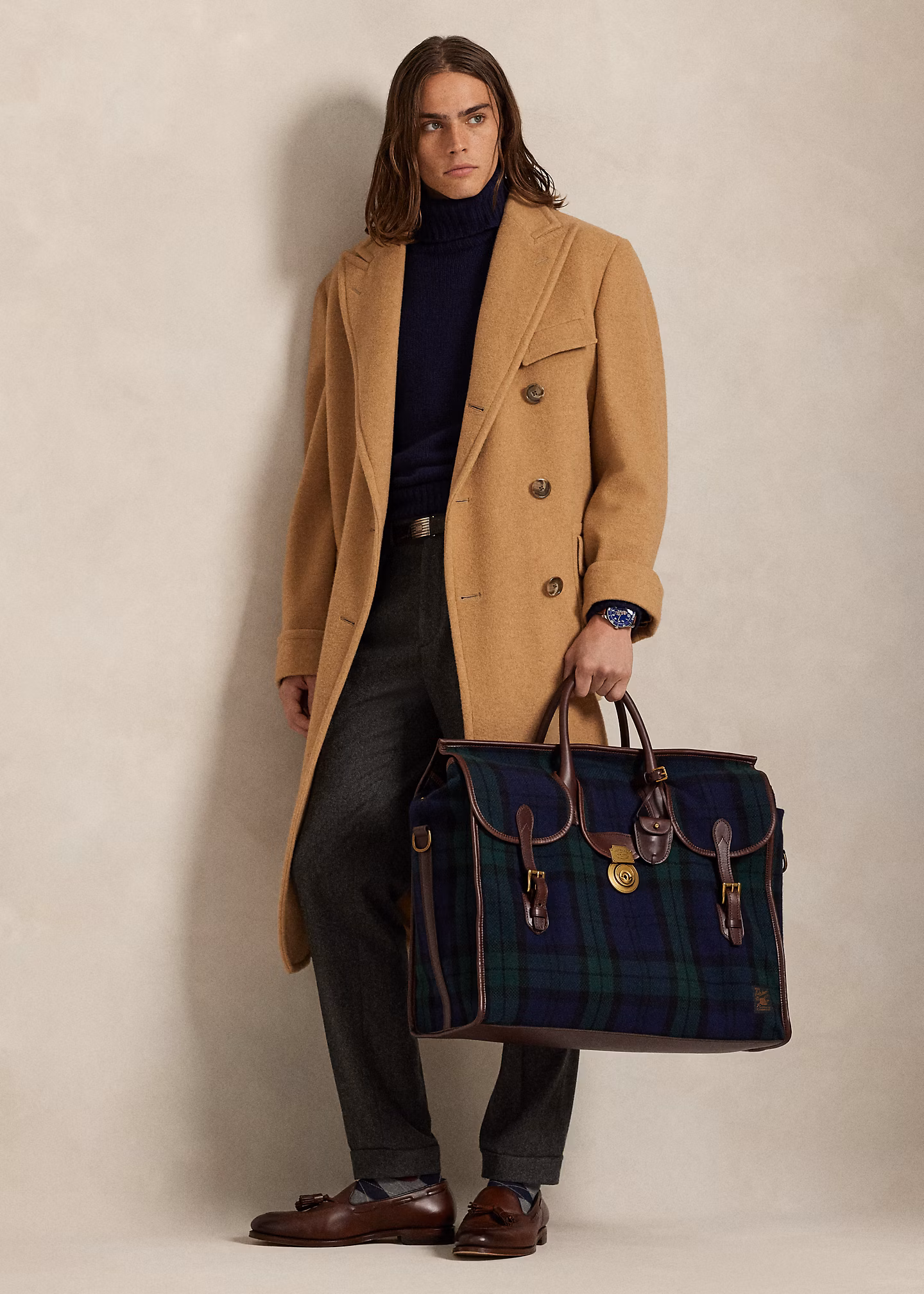 Weekender-Tasche aus Tweed und Leder - RALPH LAUREN OUTLET