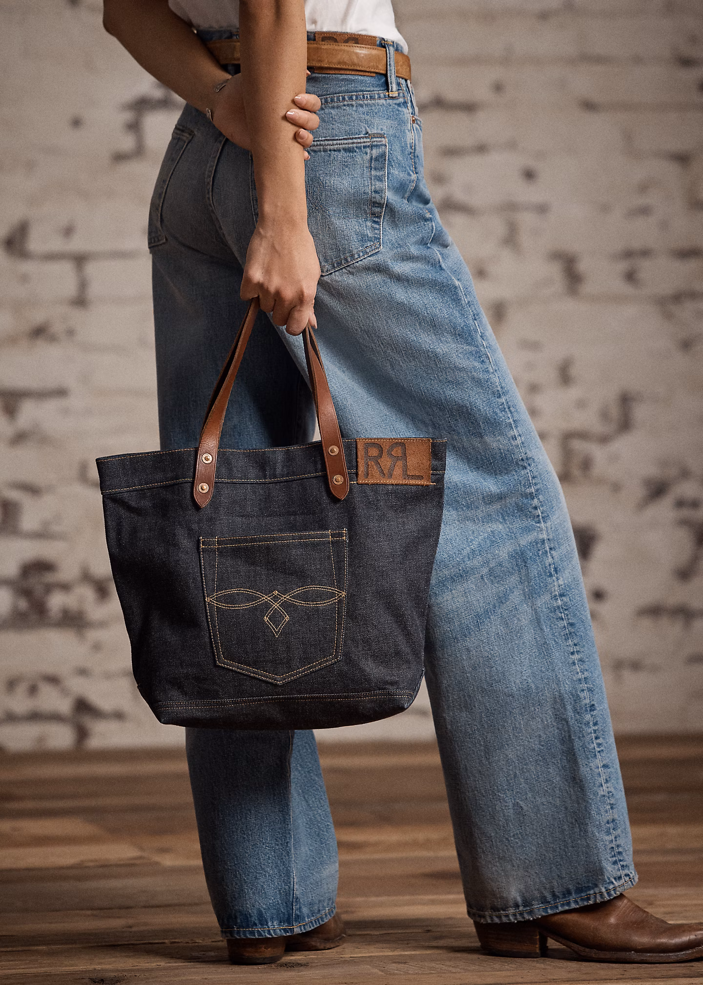 Tragetasche aus Denim - RALPH LAUREN OUTLET