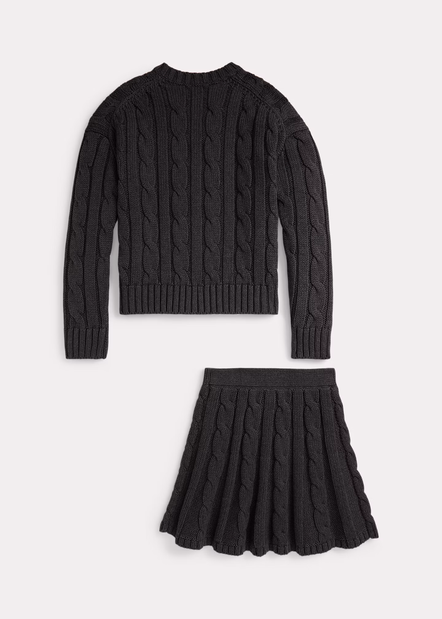 Baumwollpullover und Rock mit Zopfmuster - RALPH LAUREN OUTLET