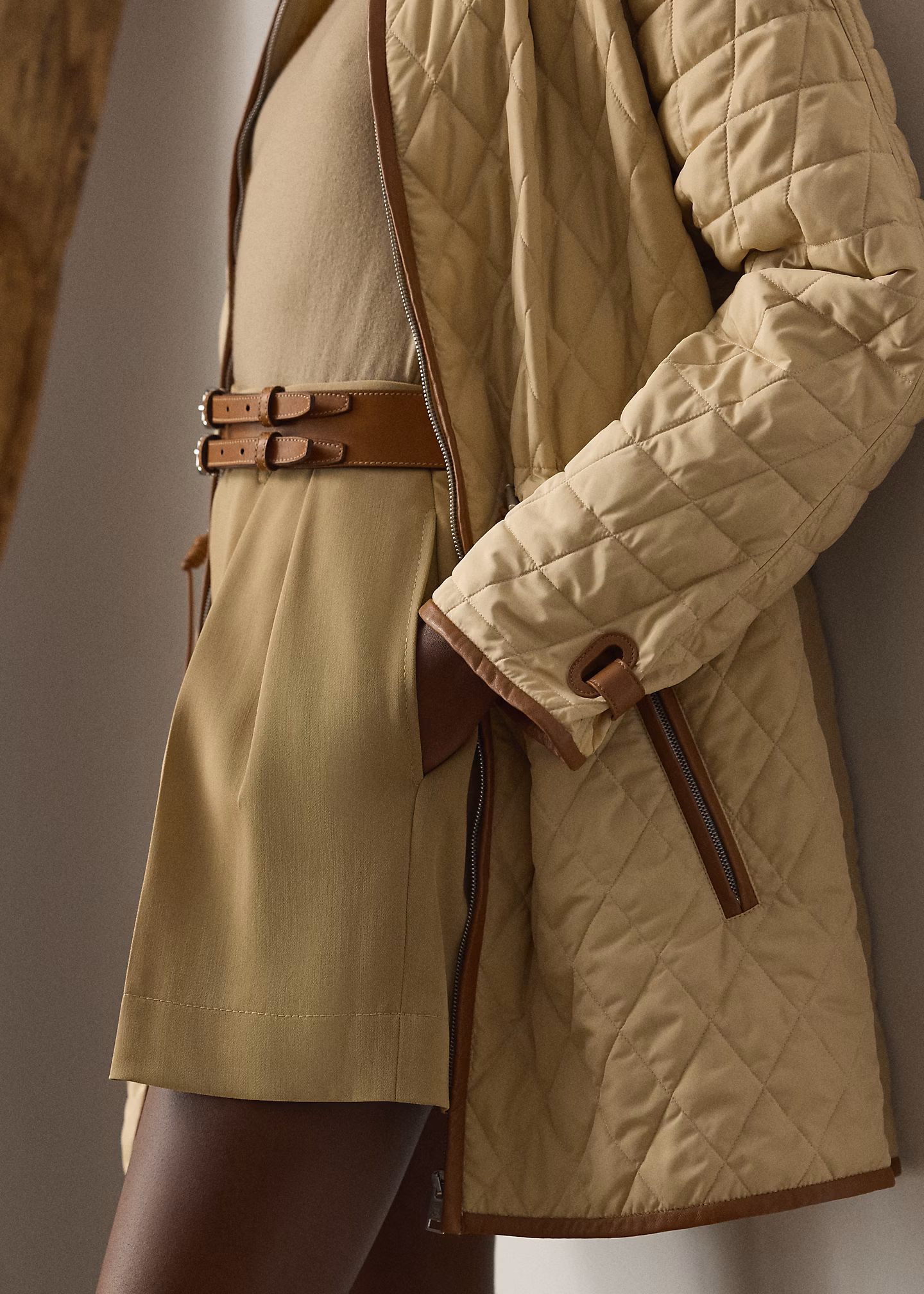 Steppmantel Saundra mit Lammlederbesatz - RALPH LAUREN OUTLET