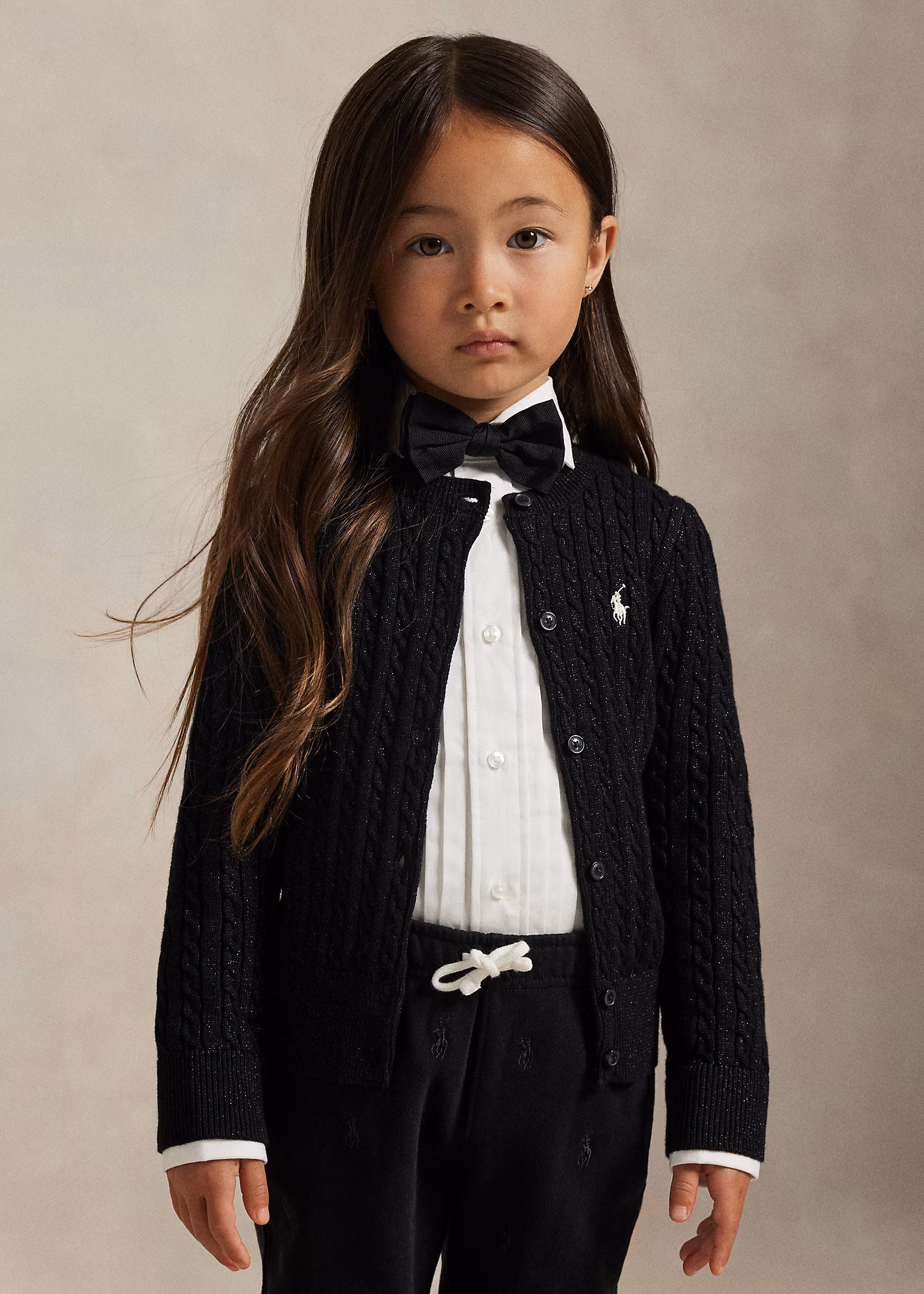 Metallic-Strickjacke mit Mini-Zopfmuster - RALPH LAUREN OUTLET