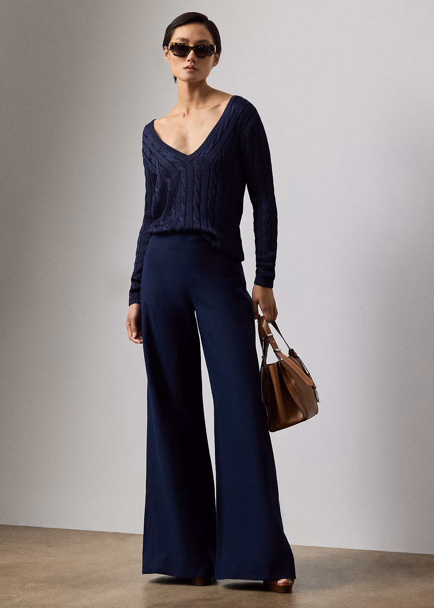 Leinenhose Daria mit weitem Bein - RALPH LAUREN OUTLET