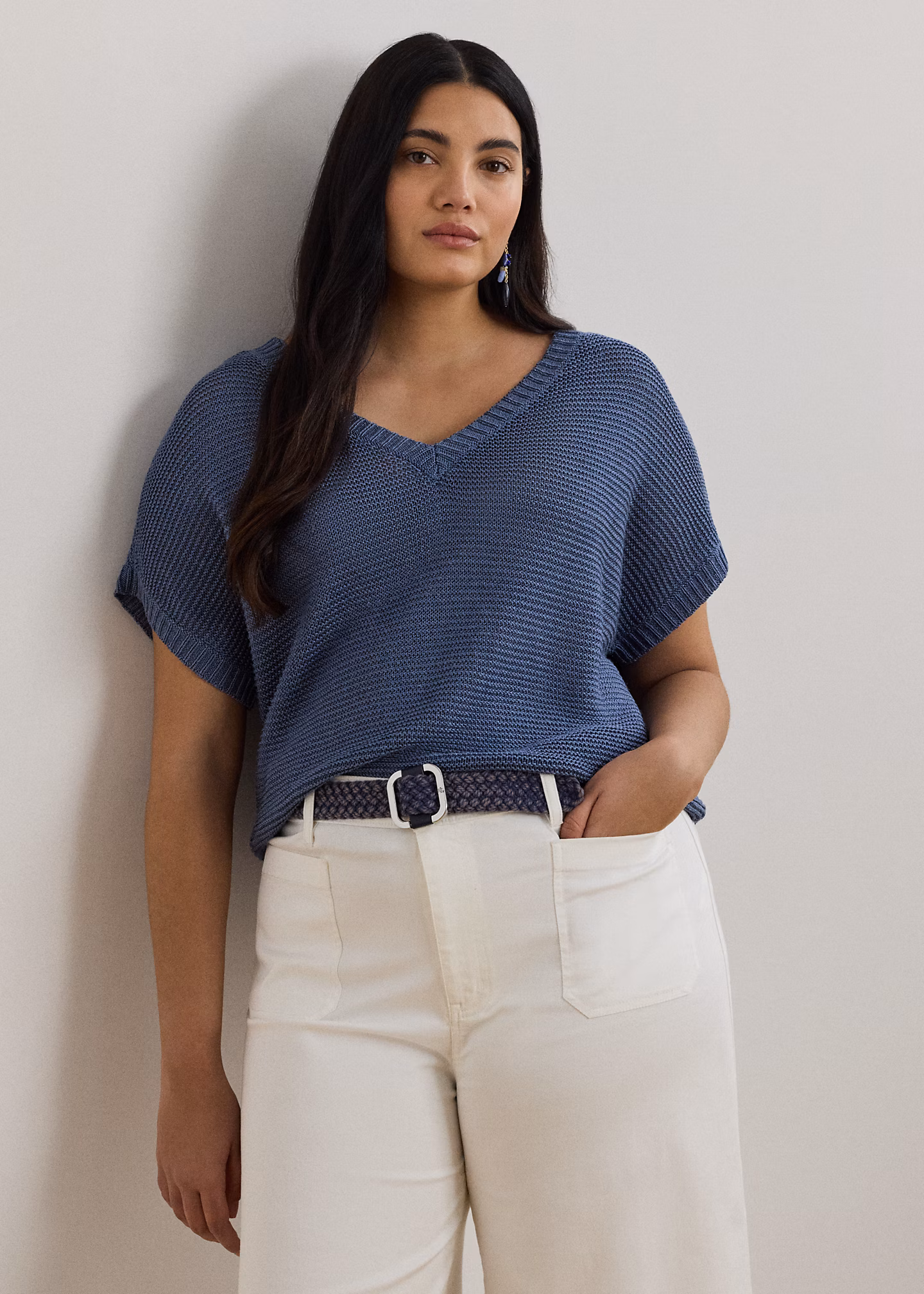 Kurzarmpullover mit V-Ausschnitt - RALPH LAUREN OUTLET