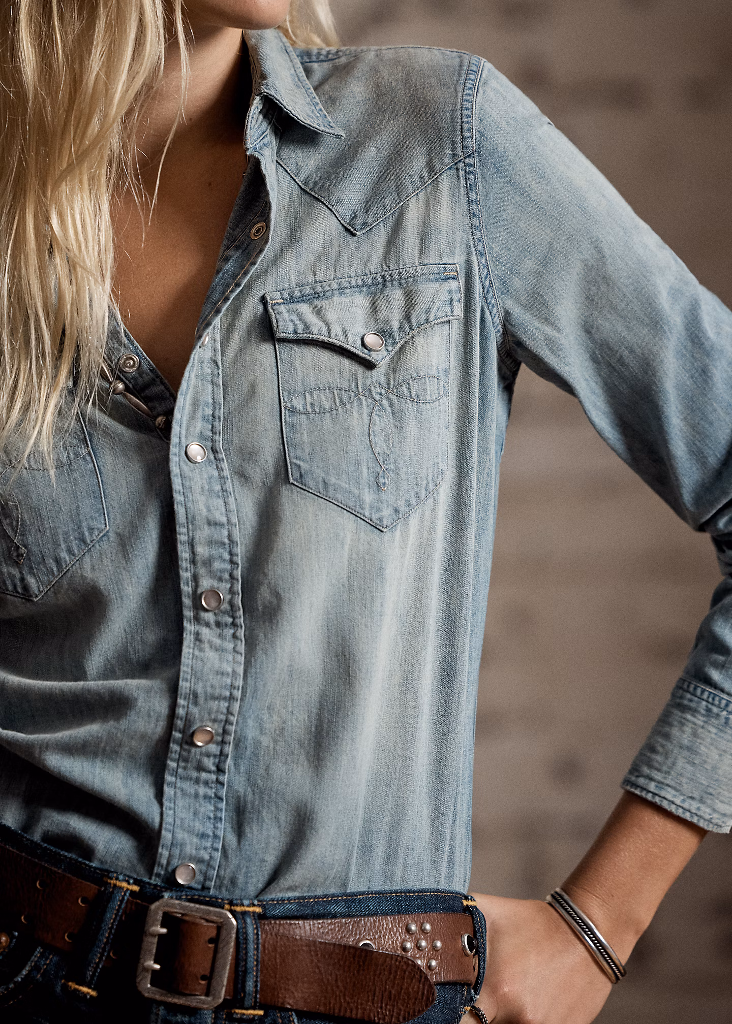 Westernhemd aus Indigo-Denim - RALPH LAUREN OUTLET