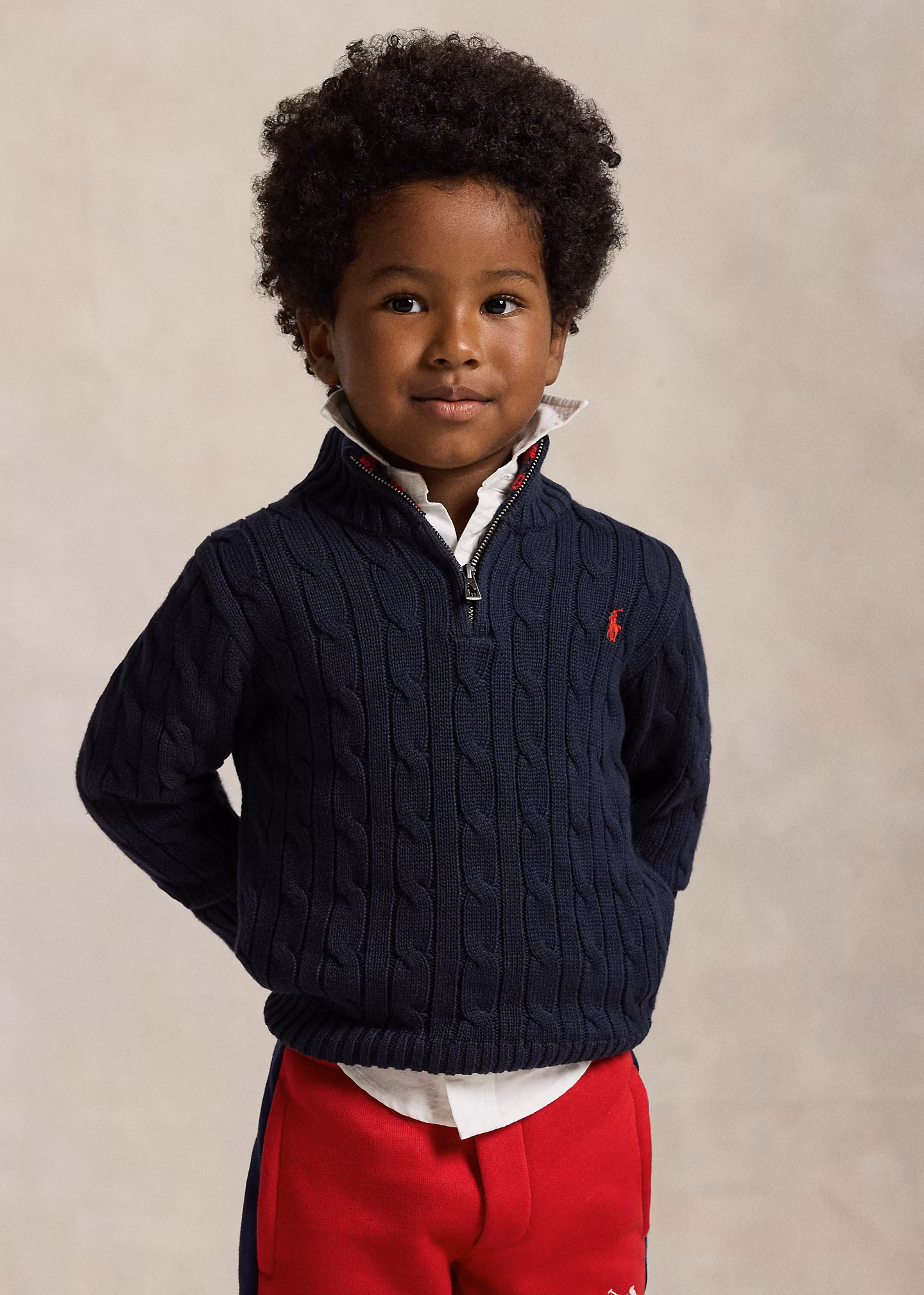 Baumwollpullover mit Zopfmuster - RALPH LAUREN OUTLET