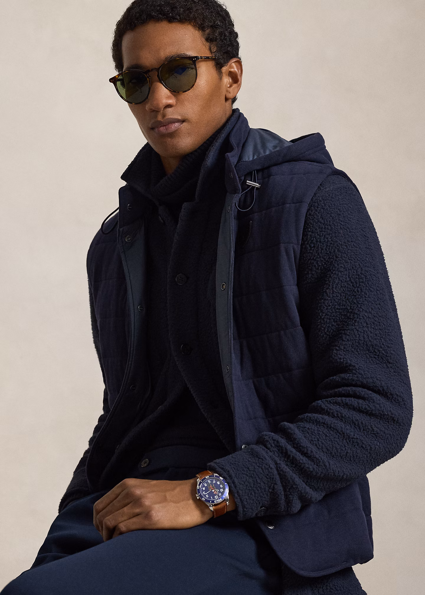 Steppweste aus Jersey mit Kapuze - RALPH LAUREN OUTLET