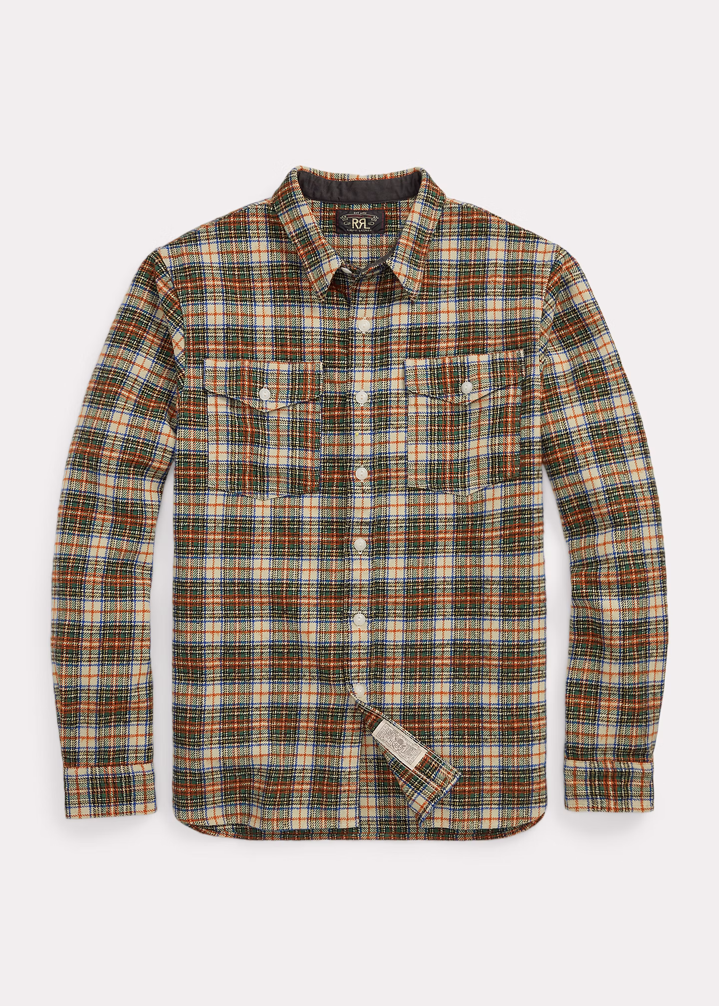 Kariertes Twill-Arbeitshemd aus Wolle - RALPH LAUREN OUTLET