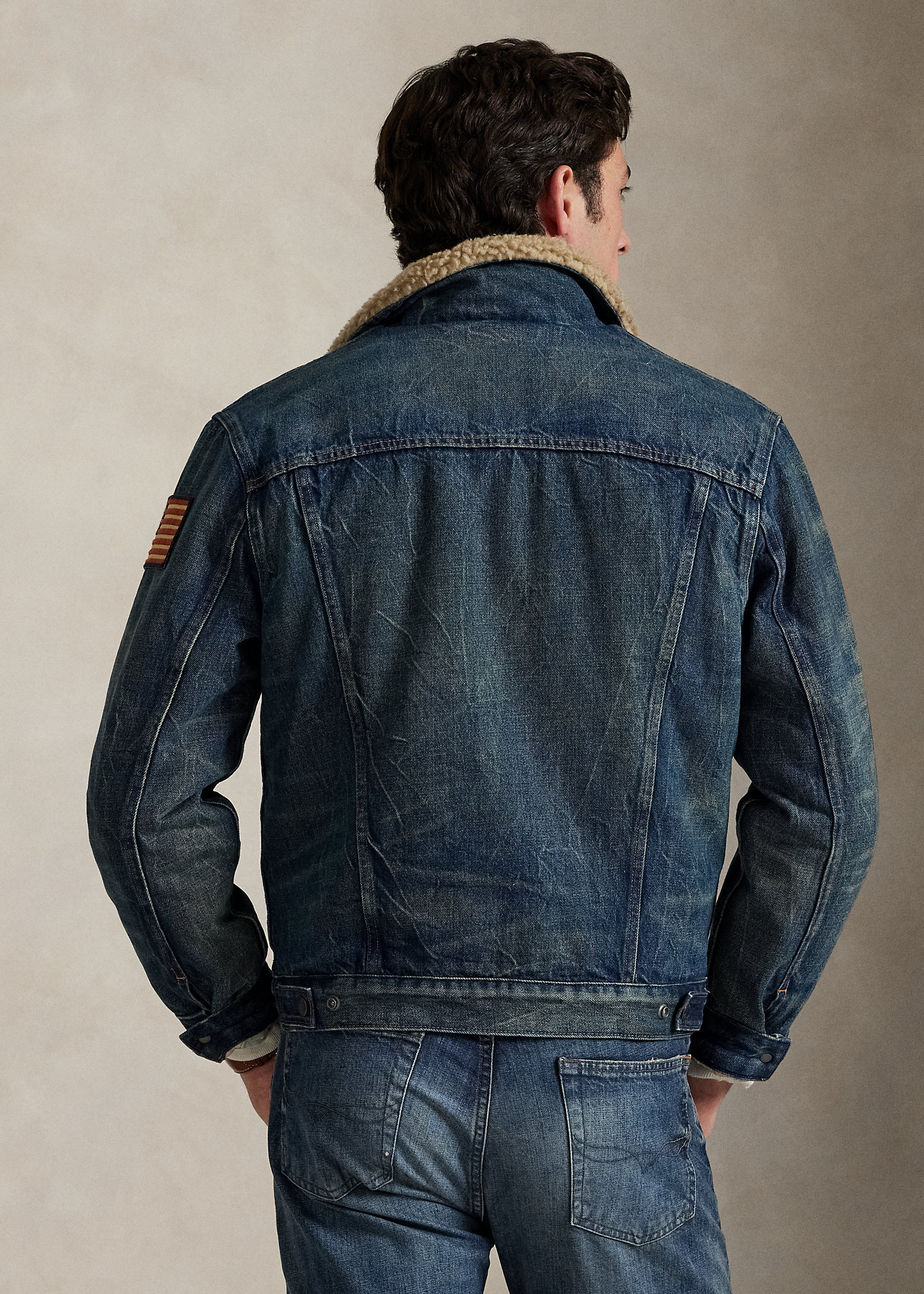 Denim-Truckerjacke mit Fleecefutter - RALPH LAUREN OUTLET